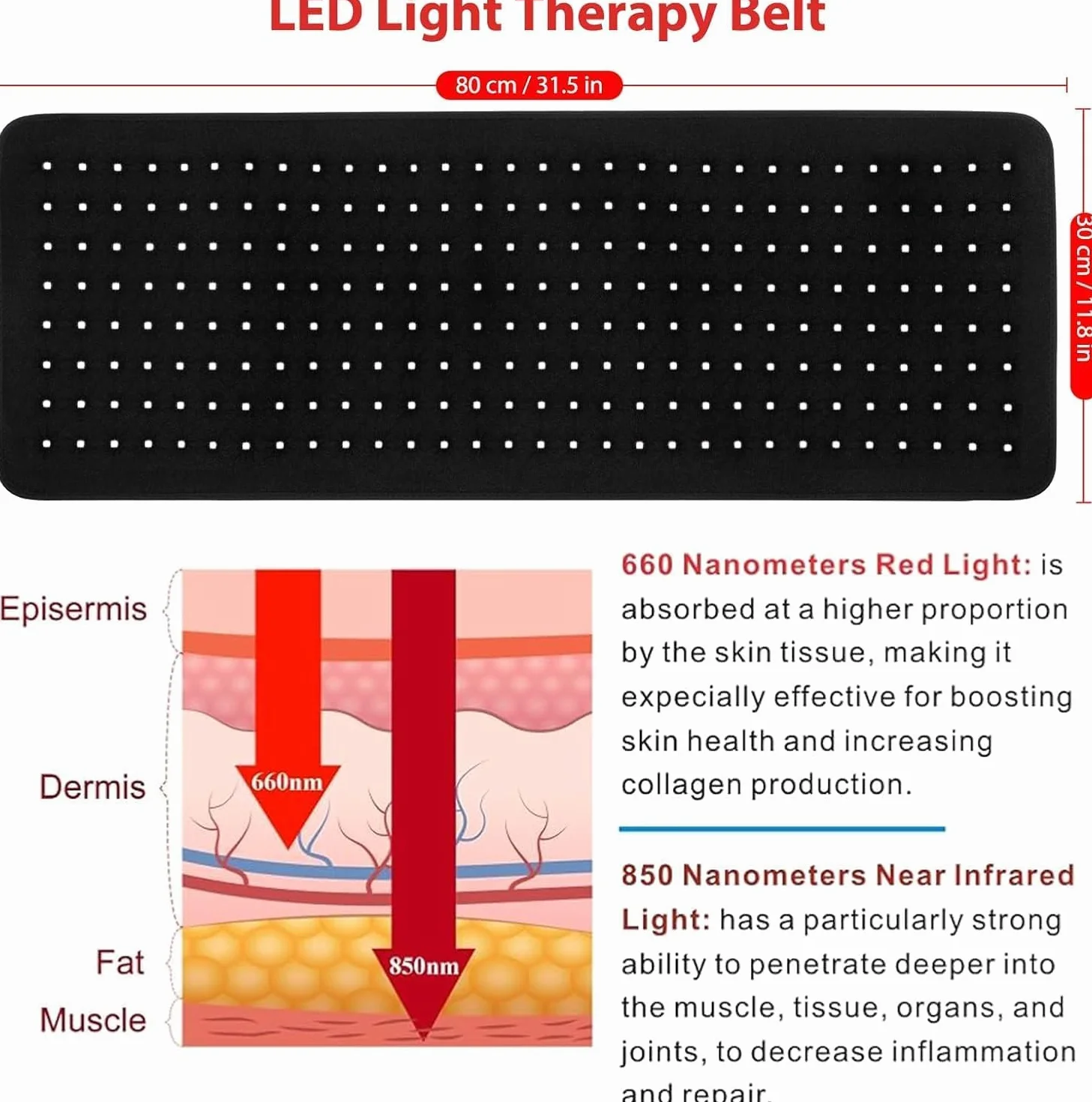 Tappetino per Terapia a Luce Rossa 360LED lampada a luce rossa a infrarossi dispositivi a luce infrarossa 660nm & 850nm LuceTerapia Lampada a Raggi Infrarossi Dispositivi Terapeutici Del Corpo