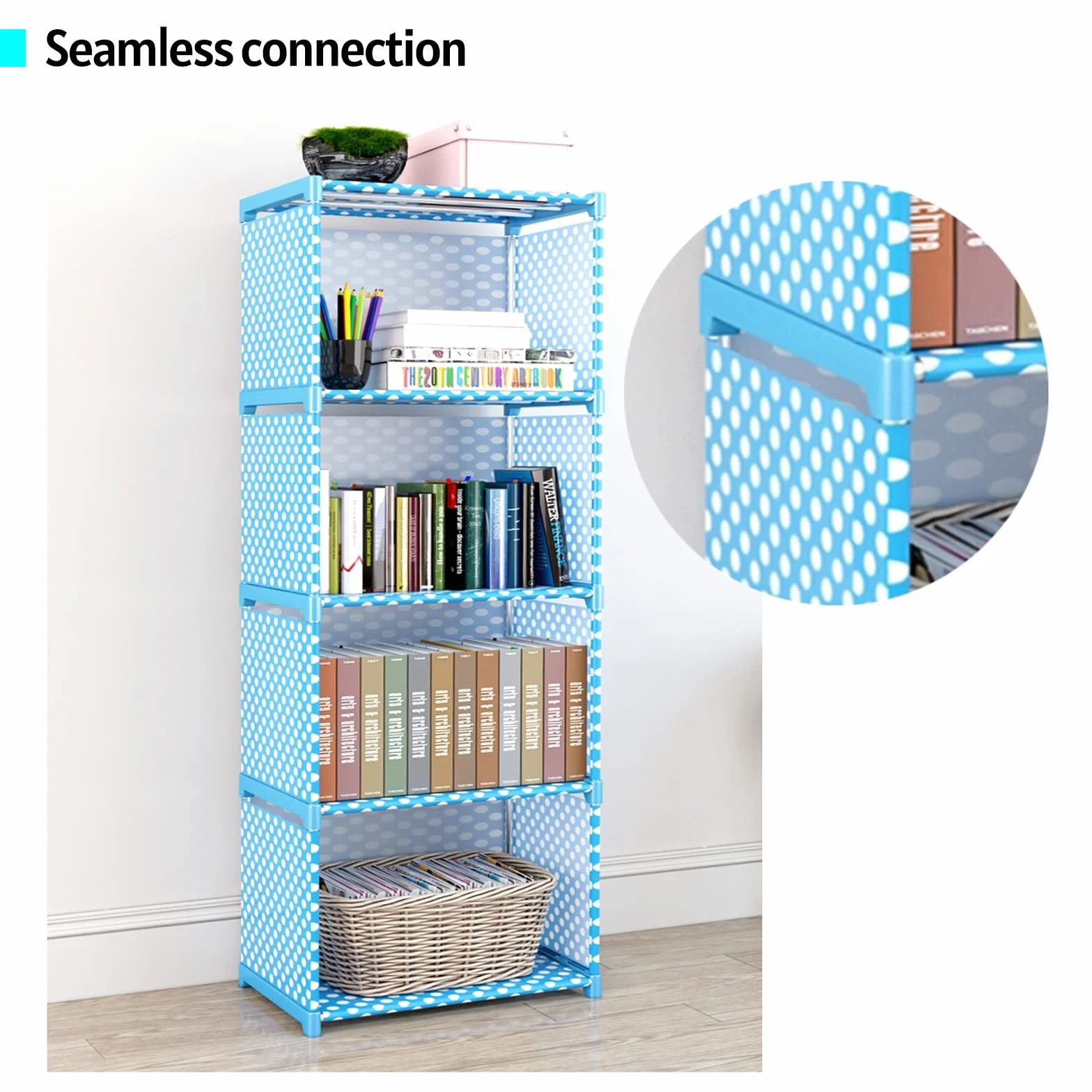 Libreria a cubo 2 ripiani multifunzionale per libri, scarpe, giocattoli, decorazioni, camera da letto, studio