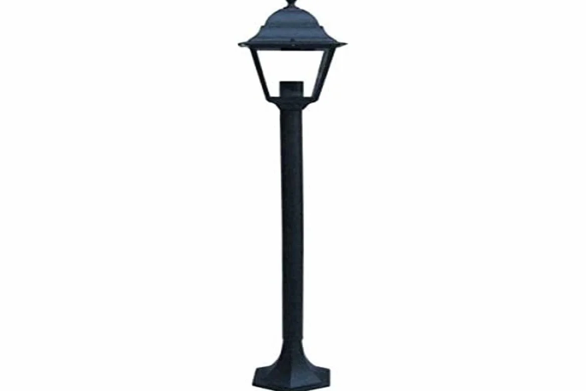 Vigor Blinky - Lanterna per Esterni Filicudi Palo 1 Luce, Elettrico, Nero, Altezza 110 cm