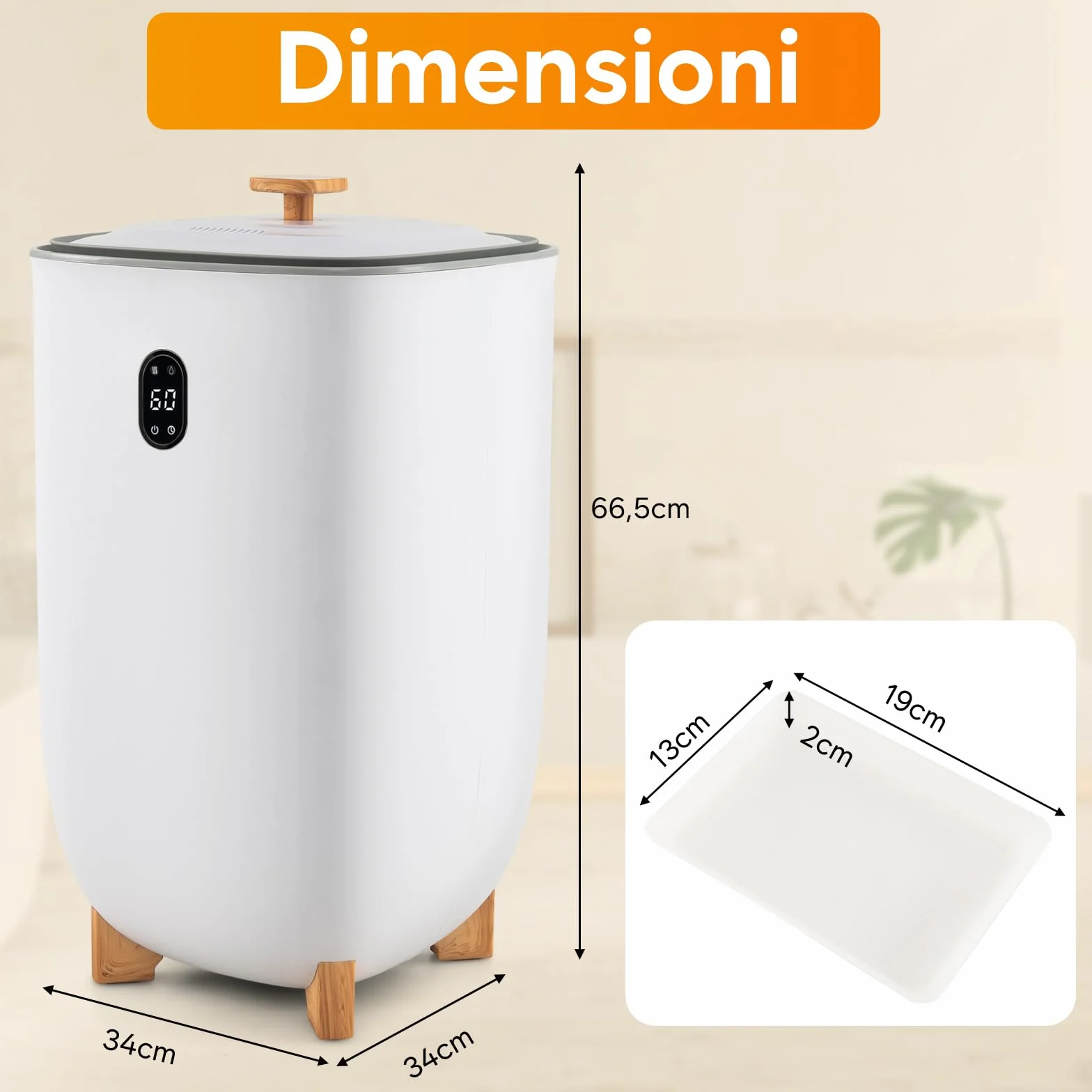 RELAX4LIFE Scaldasalviette 35L Acciaio Inox Caldo Asciutto Spegnimento Automatico
