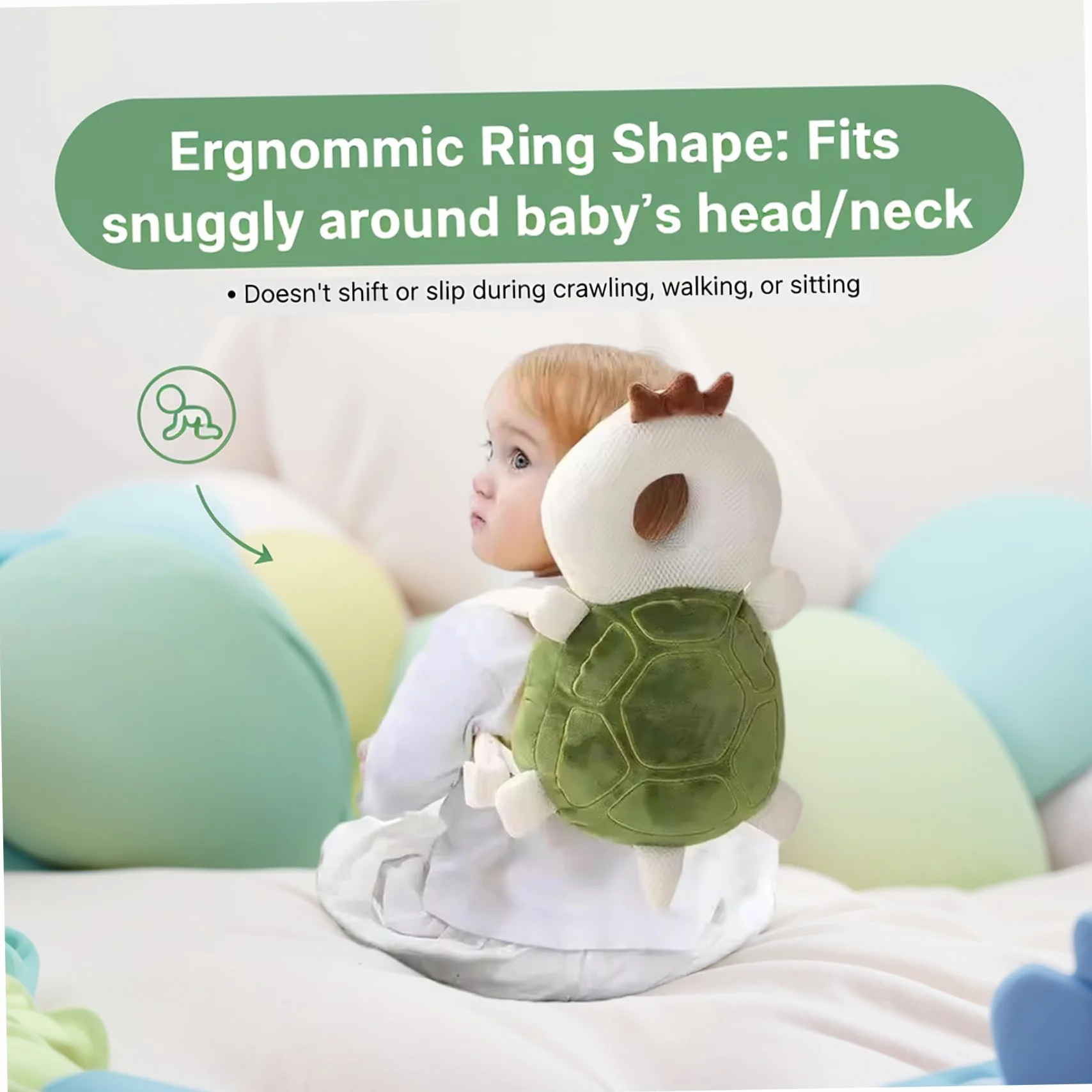Zaino anticaduta per bambini con cuscino morbido protezione testa cinghia regolabile