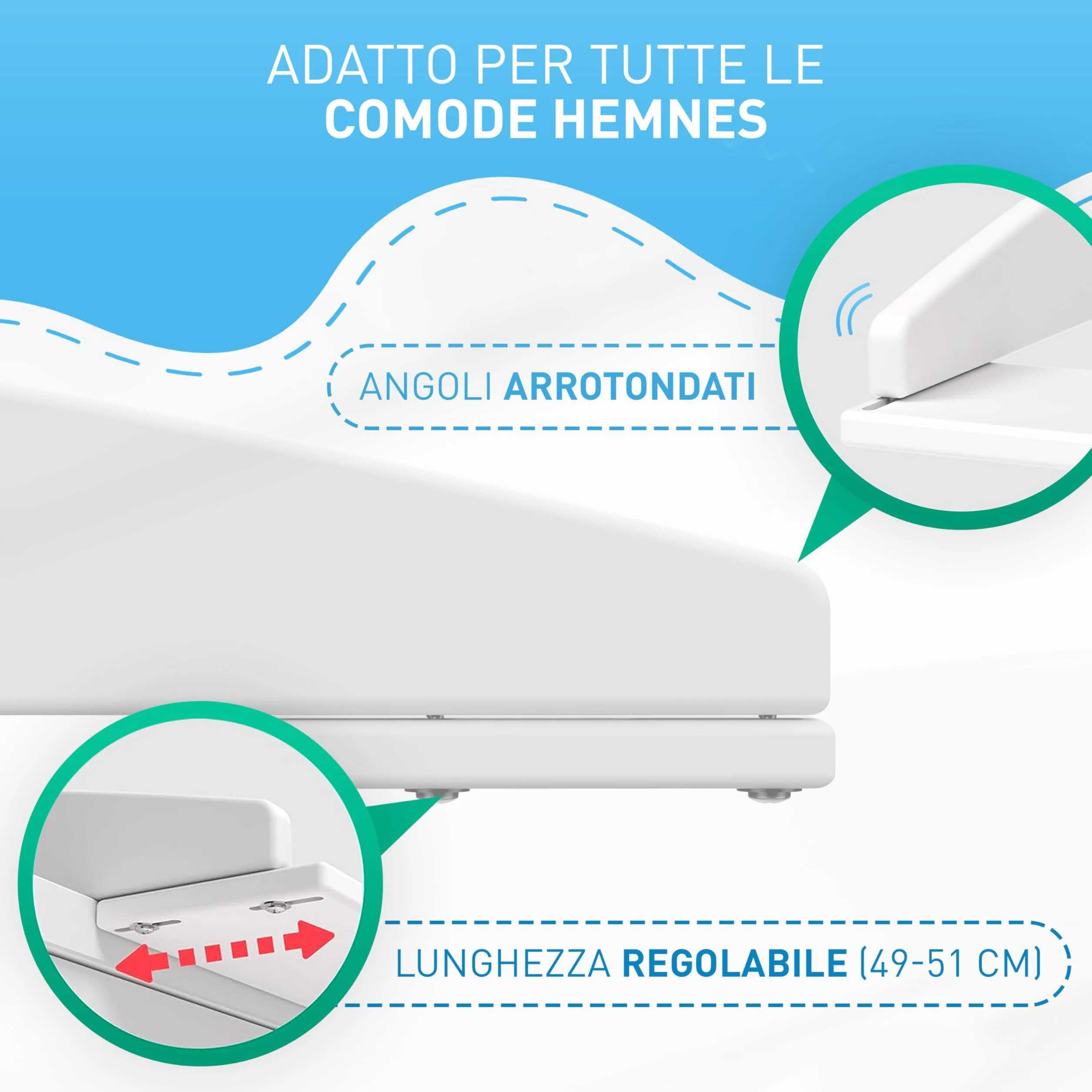 Fasciatoio Hemnes FLIPLINE HappyBaby Bianco 85x75x13 cm 2 Livelli di Sicurezza
