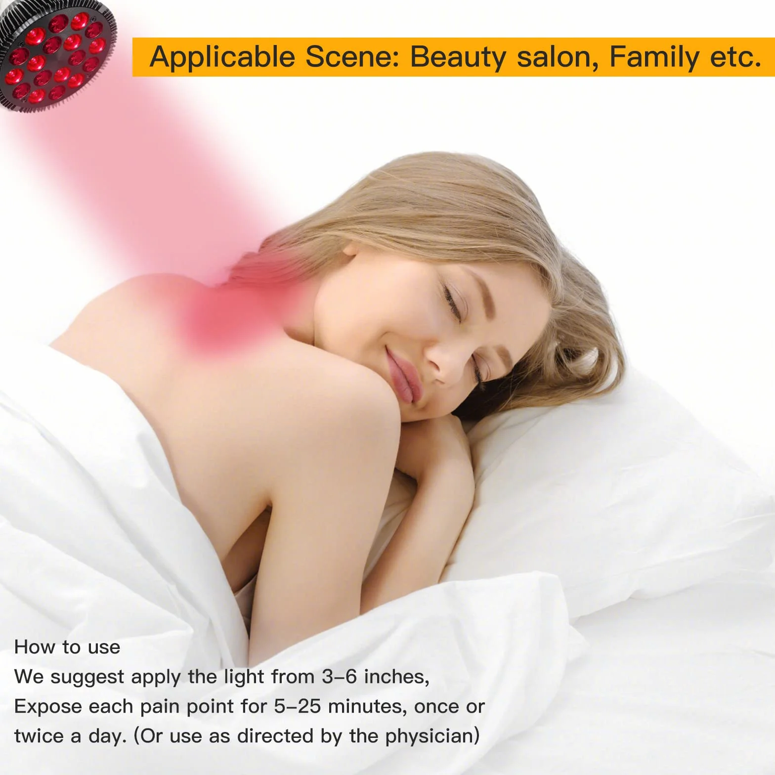 SkyFace Lampada Terapia a Luce Rossa per il Corpo, 54 W, LED Infrarossi 660 nm e 850 nm, per Alleviare Il Dolore e Rilassare i Muscoli, Pulcini, Rettili