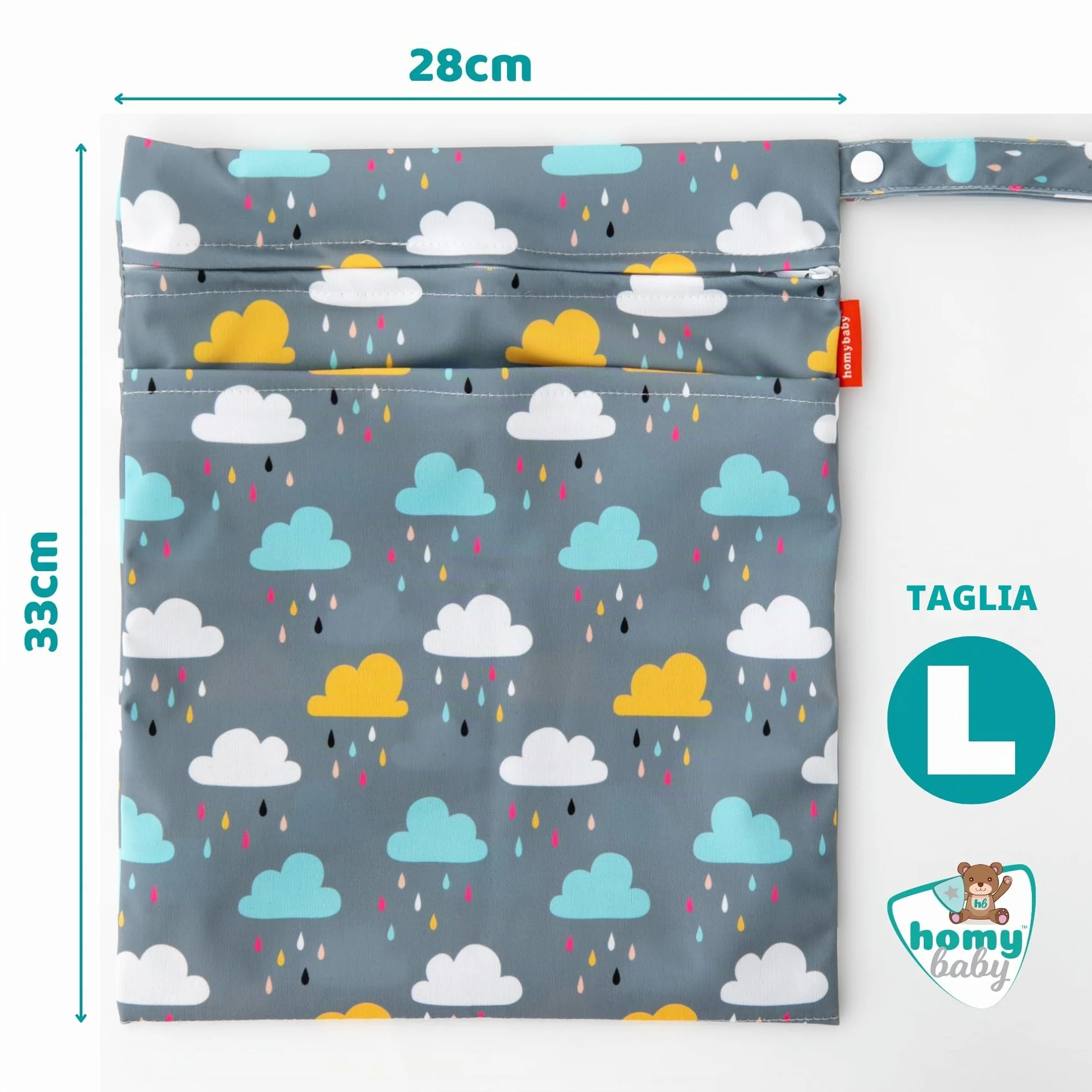 HOMYBABY Wet bag pannolini lavabili impermeabile borsetta ecologica porta costume bagnato