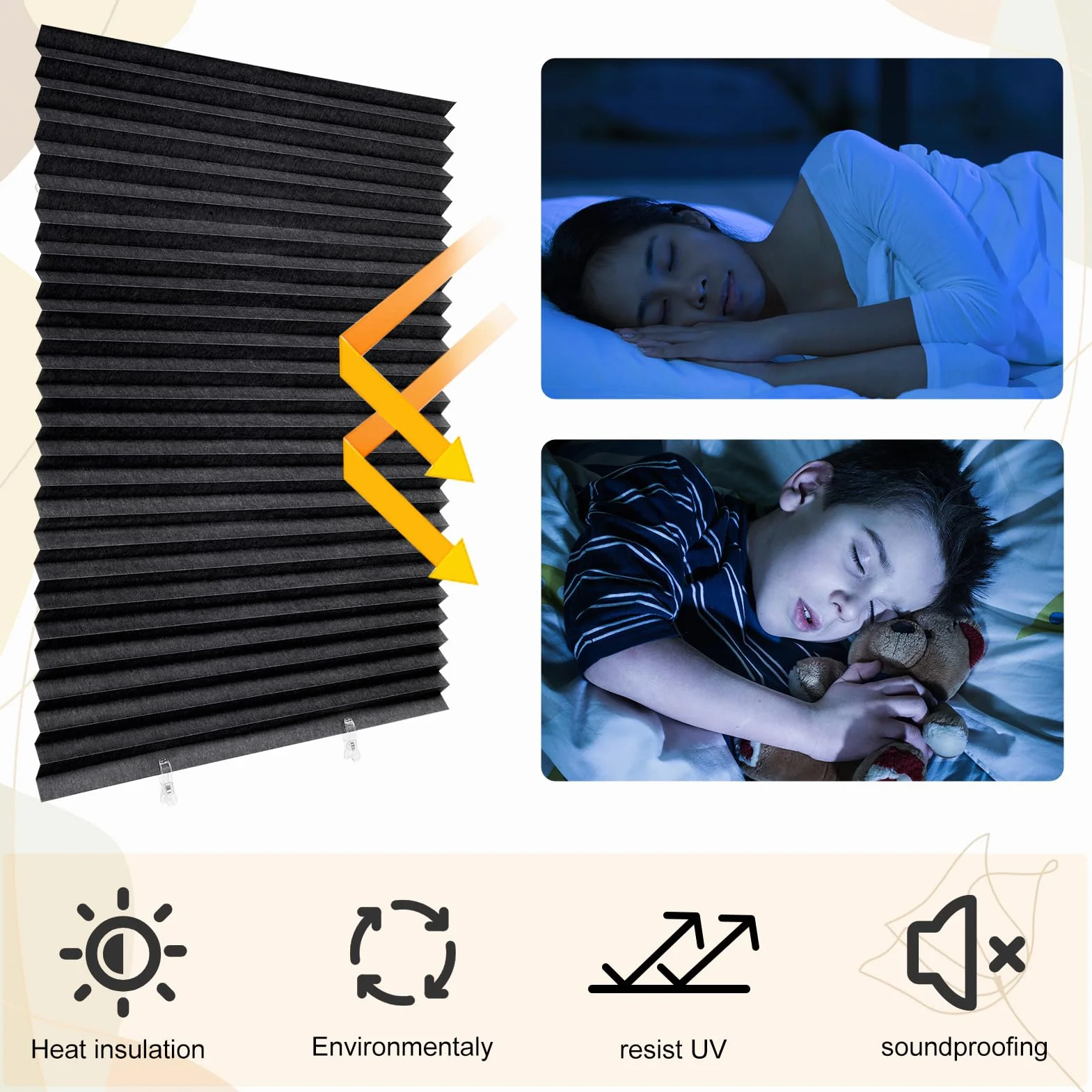 Zuimei Tende Oscuranti Temporanee 180x90 cm Adesive per Camera da Letto