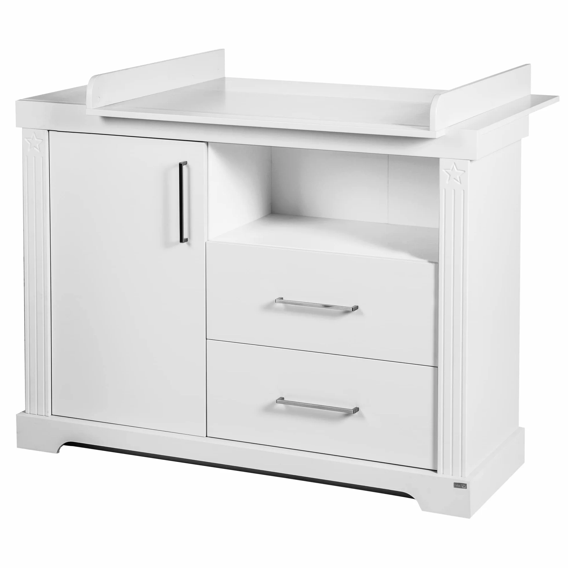 Set di mobili Maxi letto combinato 70 x 140 cm cassettiera avvolgente armadio 3 ante bianco