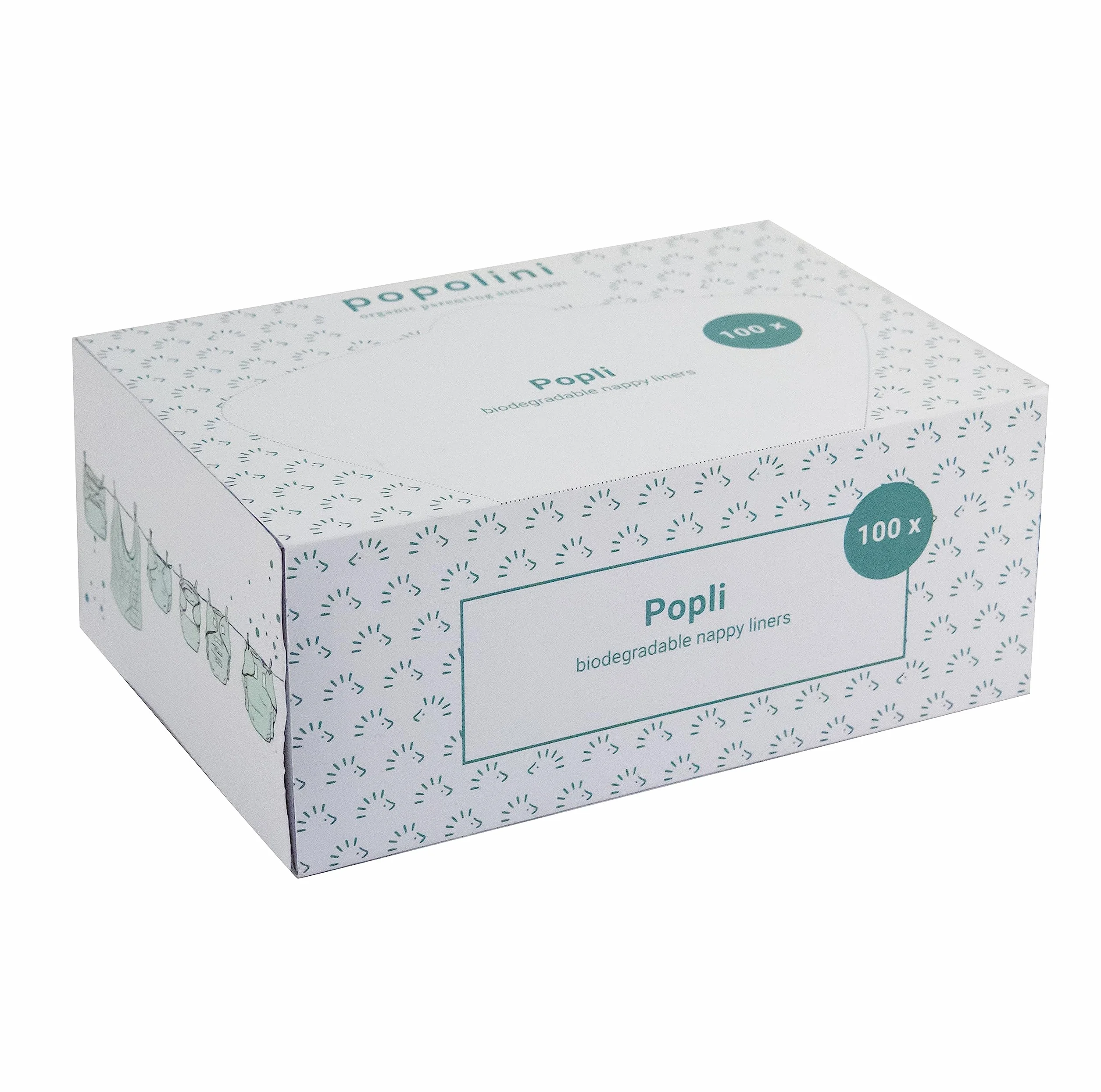 Popolini Pannolini Popli in tessuto non tessuto 100 fogli bianco 24x34 cm usa e getta 0-10 kg
