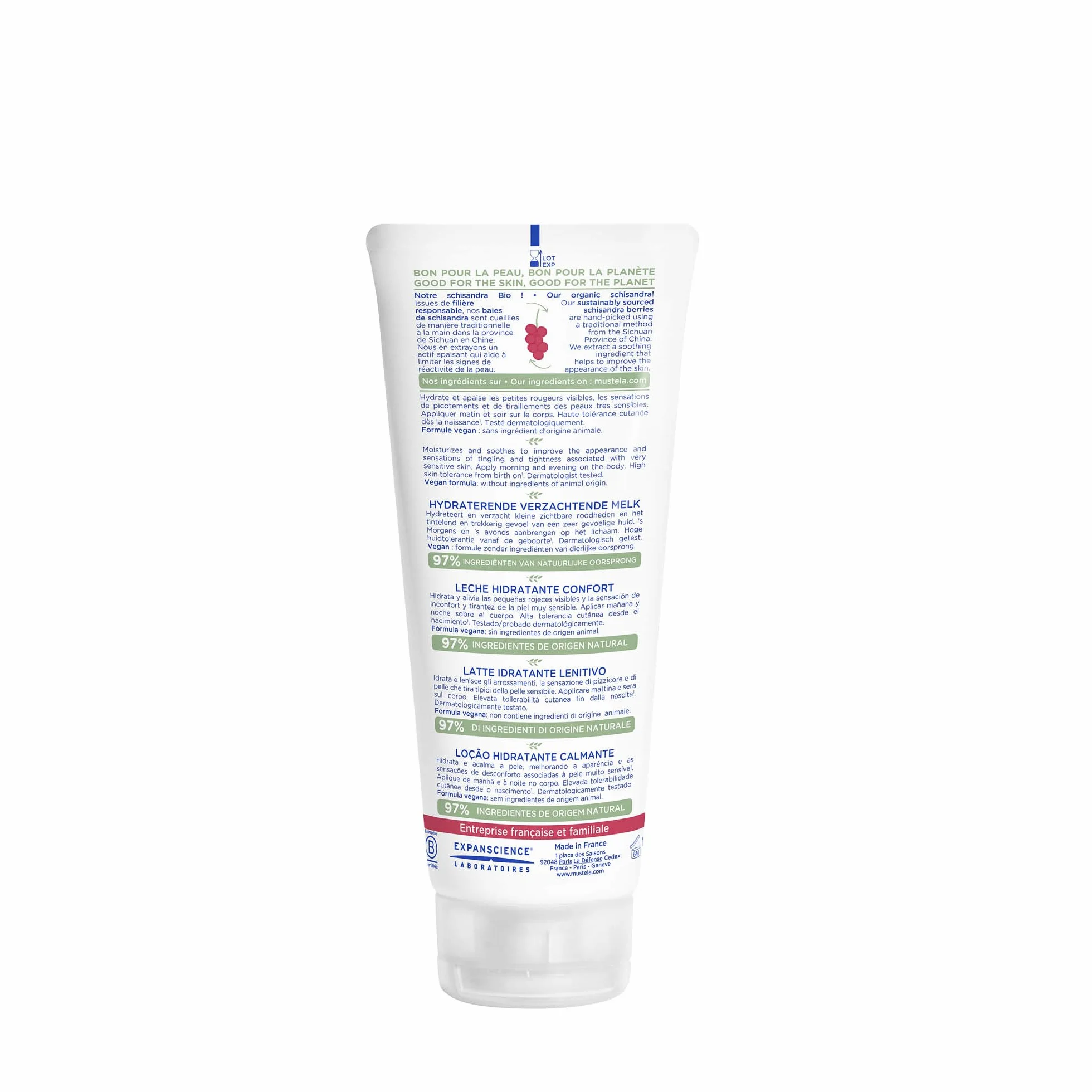 Mustella Latte Corpo Lenitivo al Perseose di Avocado BIO 200ml Idratazione Quotidiana Pelle Ipersensibile