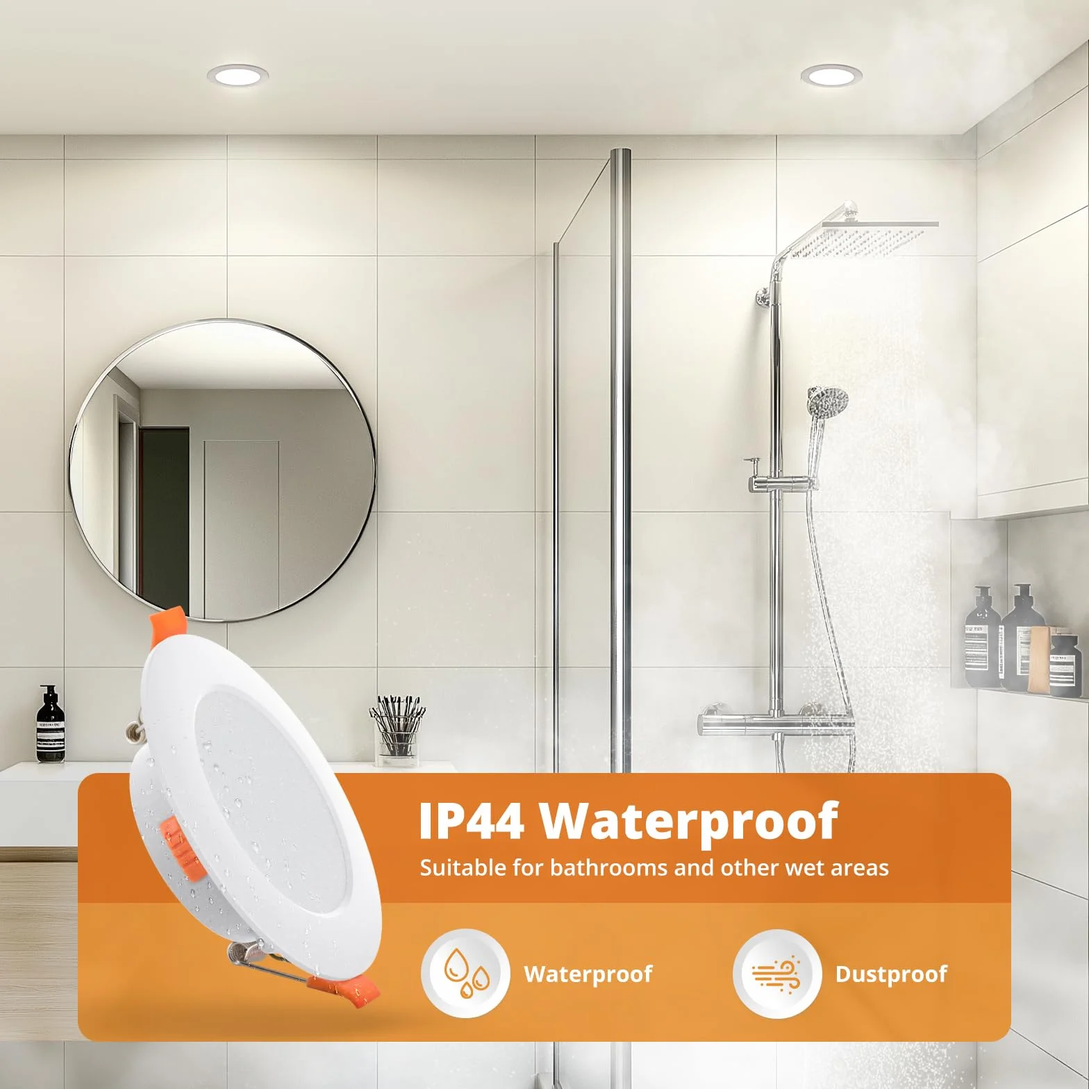 wowatt Faretti Led Da Incasso Per Cartongesso - Faretti Da Soffitto Dimmerabile 7w Faretti IP44 Caldo 2700k Neutro 4000k Freddo 6000k 75-90mm 600lm Ultrasottili 220-240v Faretto Led Incasso Set Di 20