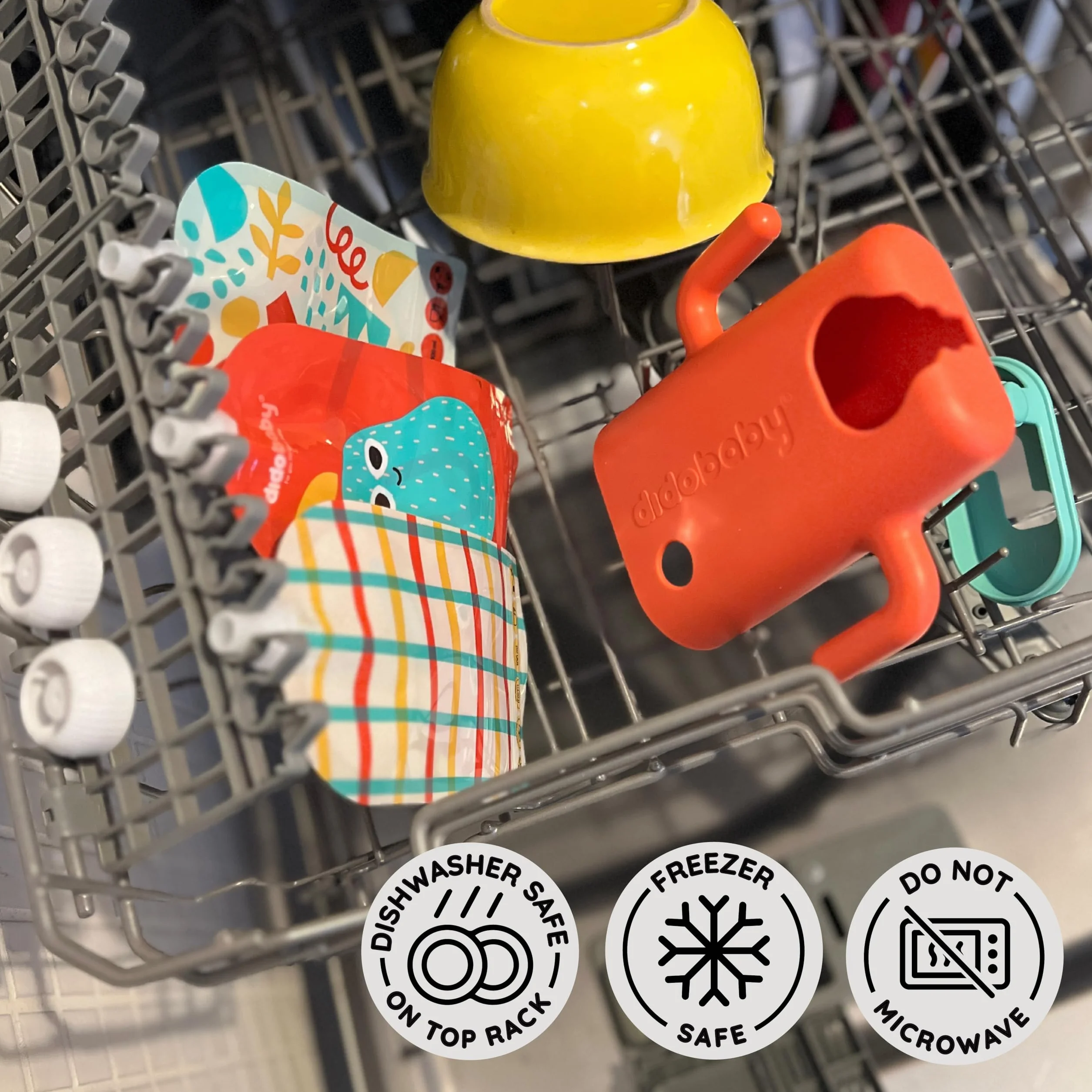 Buste Riutilizzabili per Pappa Bebè Didobaby Set da 6 – Sacchetti Ricaricabili Senza BPA Anti-Perdita Lavabili