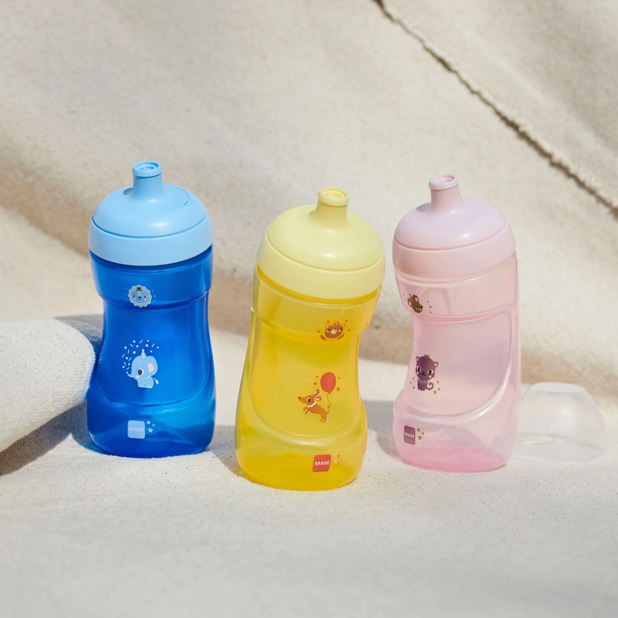 MAM Sports Cup Biberon bambini 330 ml, Rosa, beccuccio anti-goccia per neonati 12+ mesi