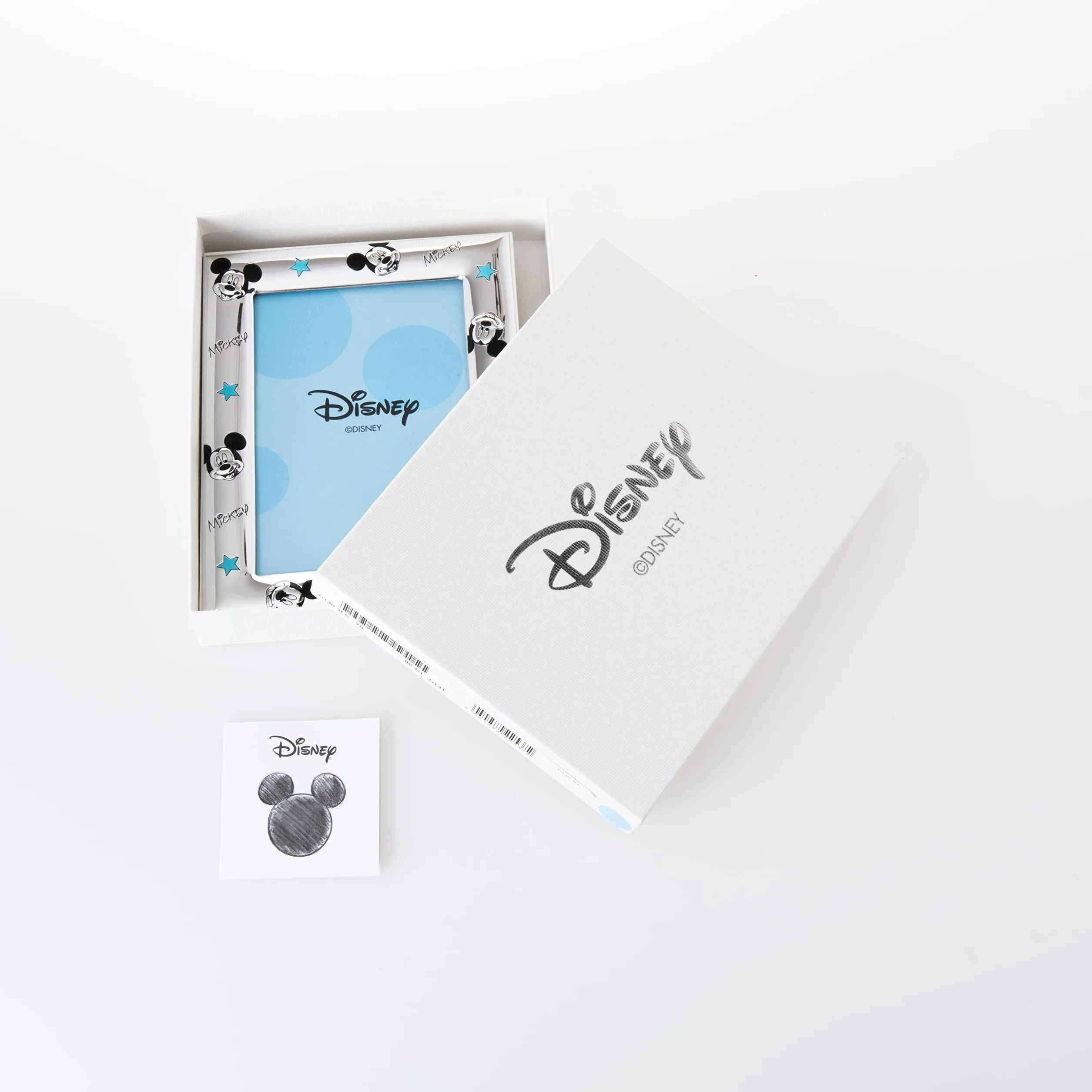 VALENTI & CO. D130-3LC Disney Baby Cornice Porta Foto da Tavolo in Argento per Neonato