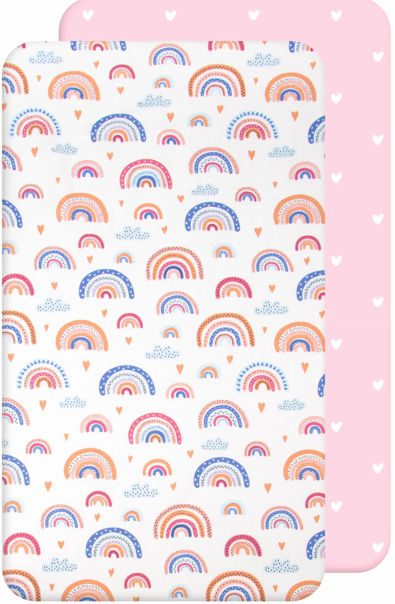Lenzuola Next to Me 2PZ 100% Cotone 83 x 50 cm Arcobaleno