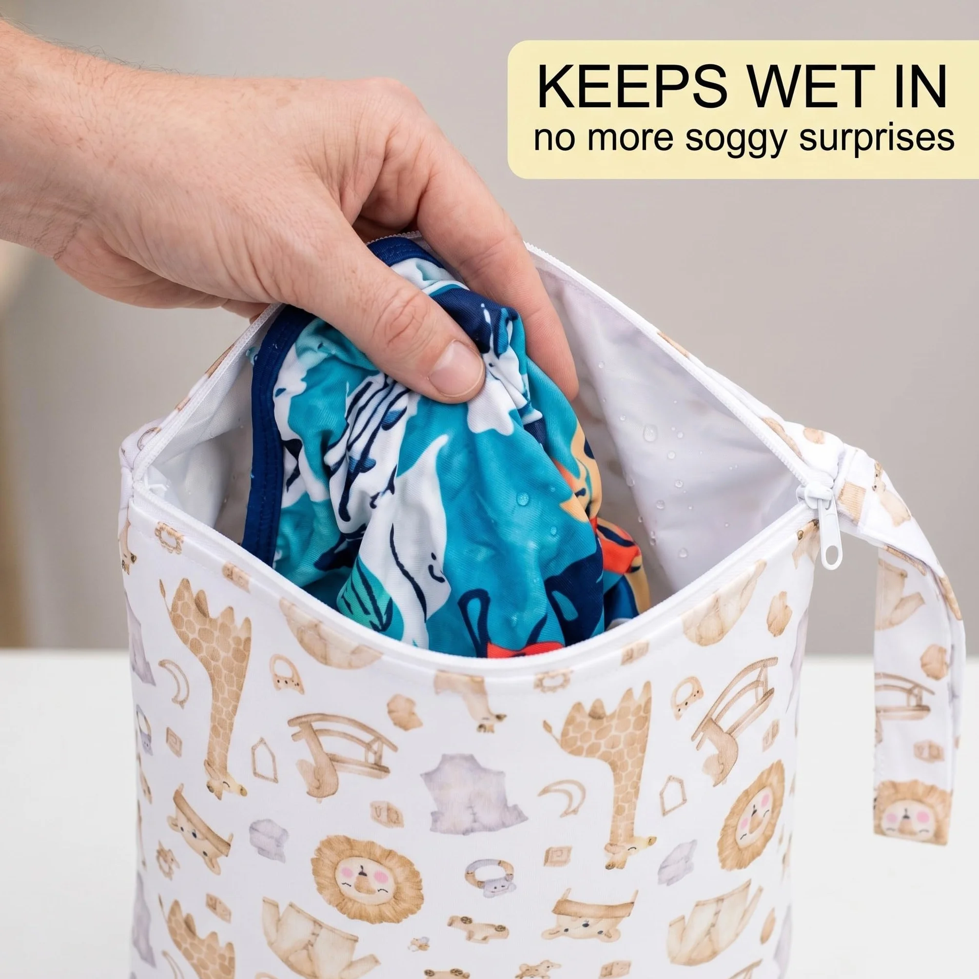 Wetbag Pannolini Lavabili 2 Pezzi 20x25cm Impermeabili Riutilizzabili per Neonato