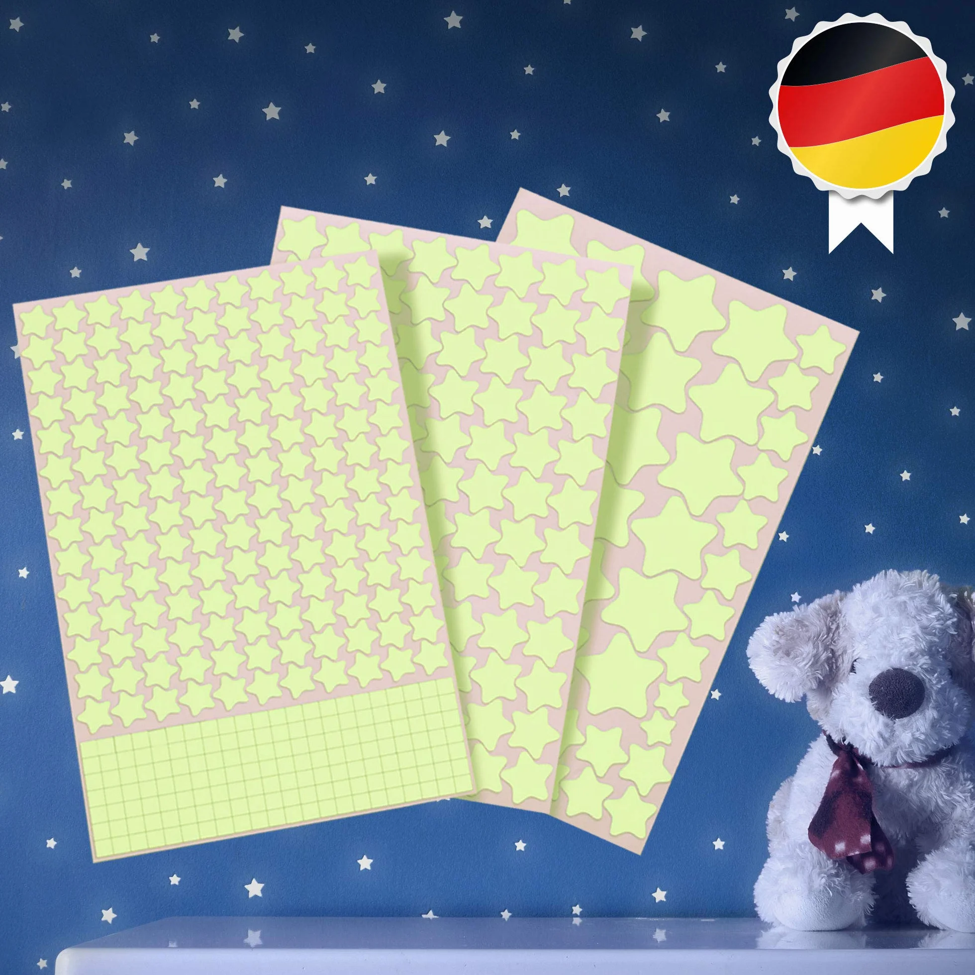 Naklejki fluorescencyjne gwiazdki na sufit 452 szt. - Paraboo Stelle