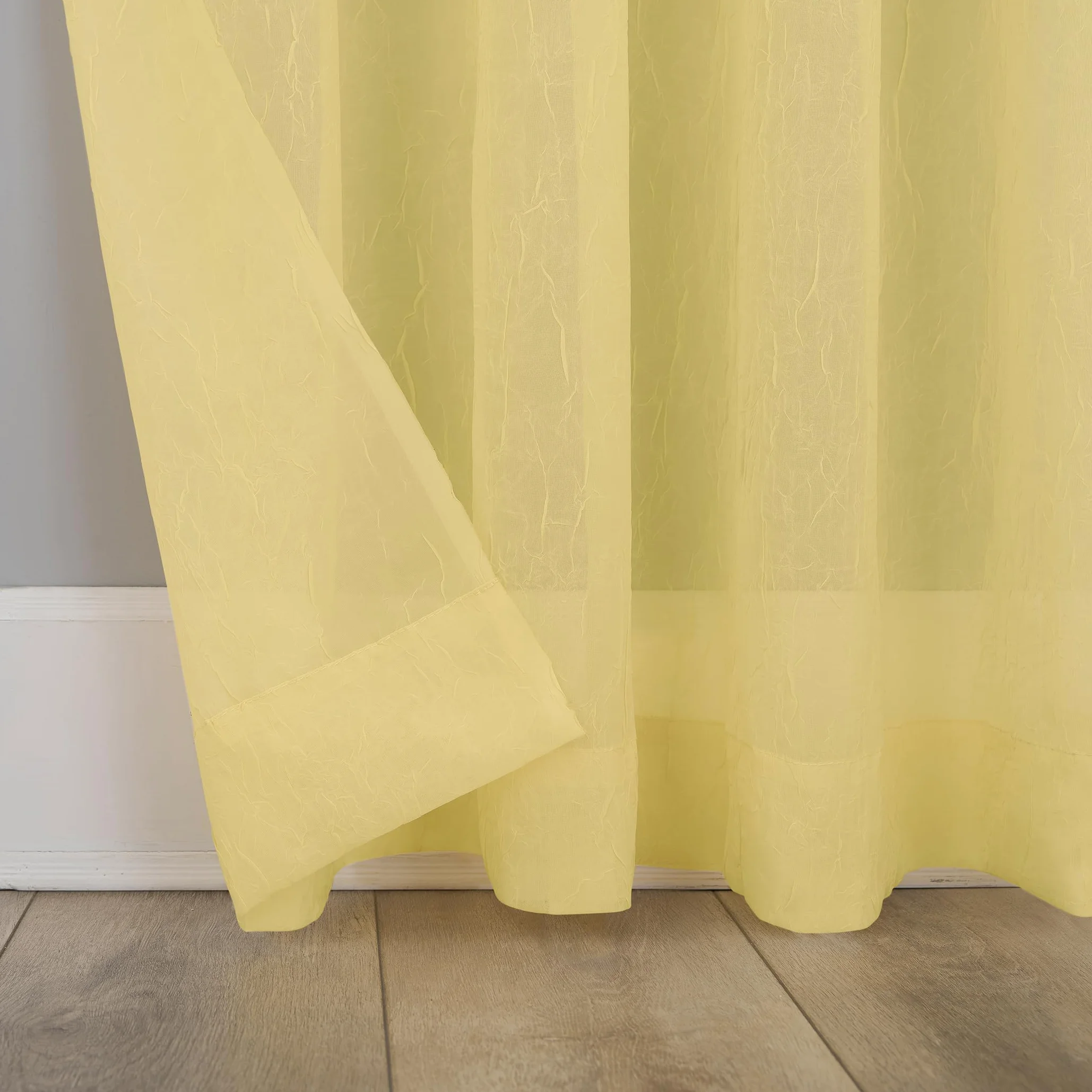 Erica Bastone per Tende in Voile 129.5 x 241.3 cm Giallo