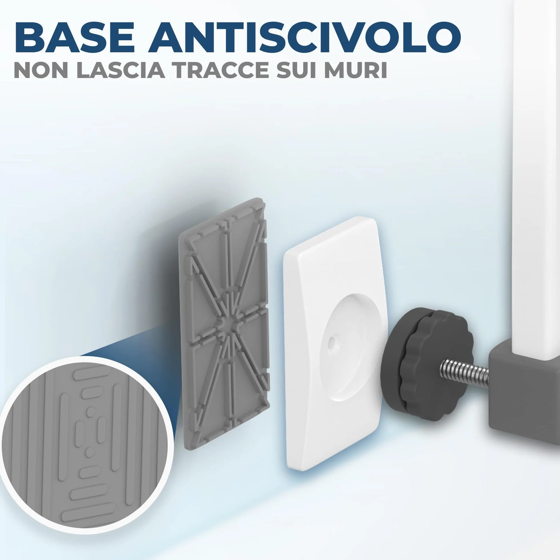 Hoffenbach 4x Protezioni Antiscivolo per Cancelletto per Bambini, Scale e Porte, Adatte anche per Cani, Senza Forare