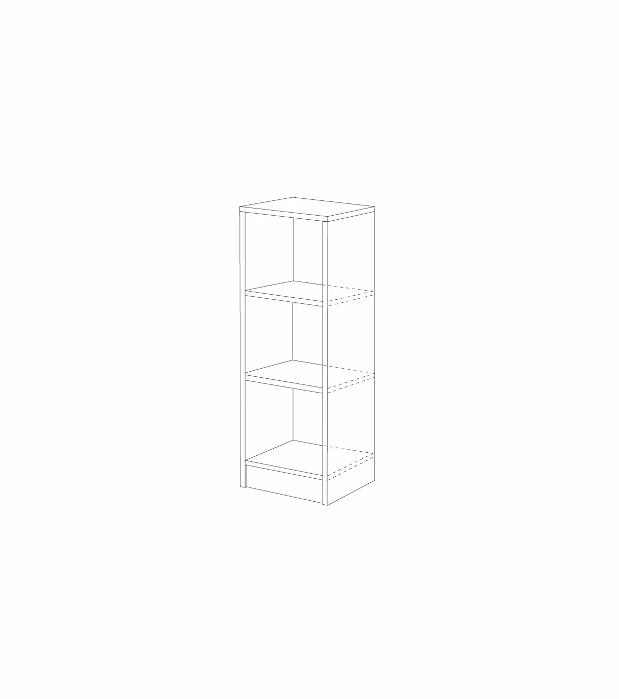 roba Scaffale Laterale Maren Legno Bianco