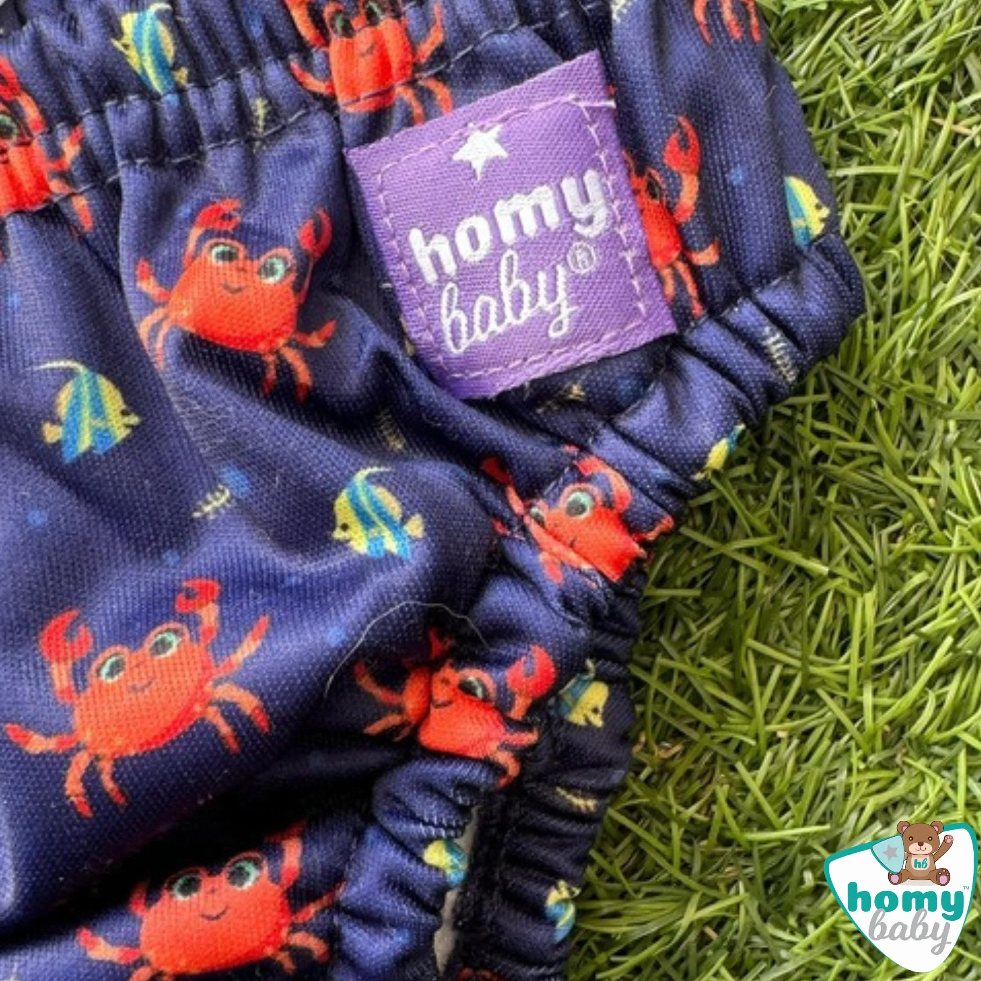 HOMYBABY Costume da bagno pannolini lavabili riutilizzabili per neonati mutandine da bagno 6 mesi granchio 24 mesi