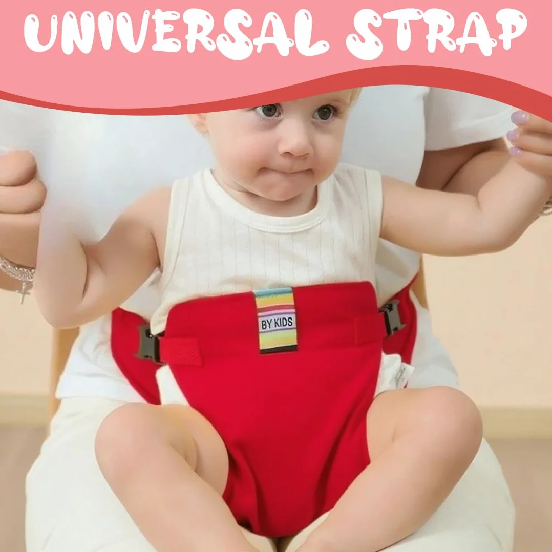 Cinturino di Sicurezza Universale per Seggiolone Pappa, Seggiolini Sicurezza Bambini con Cinghie, Rosso