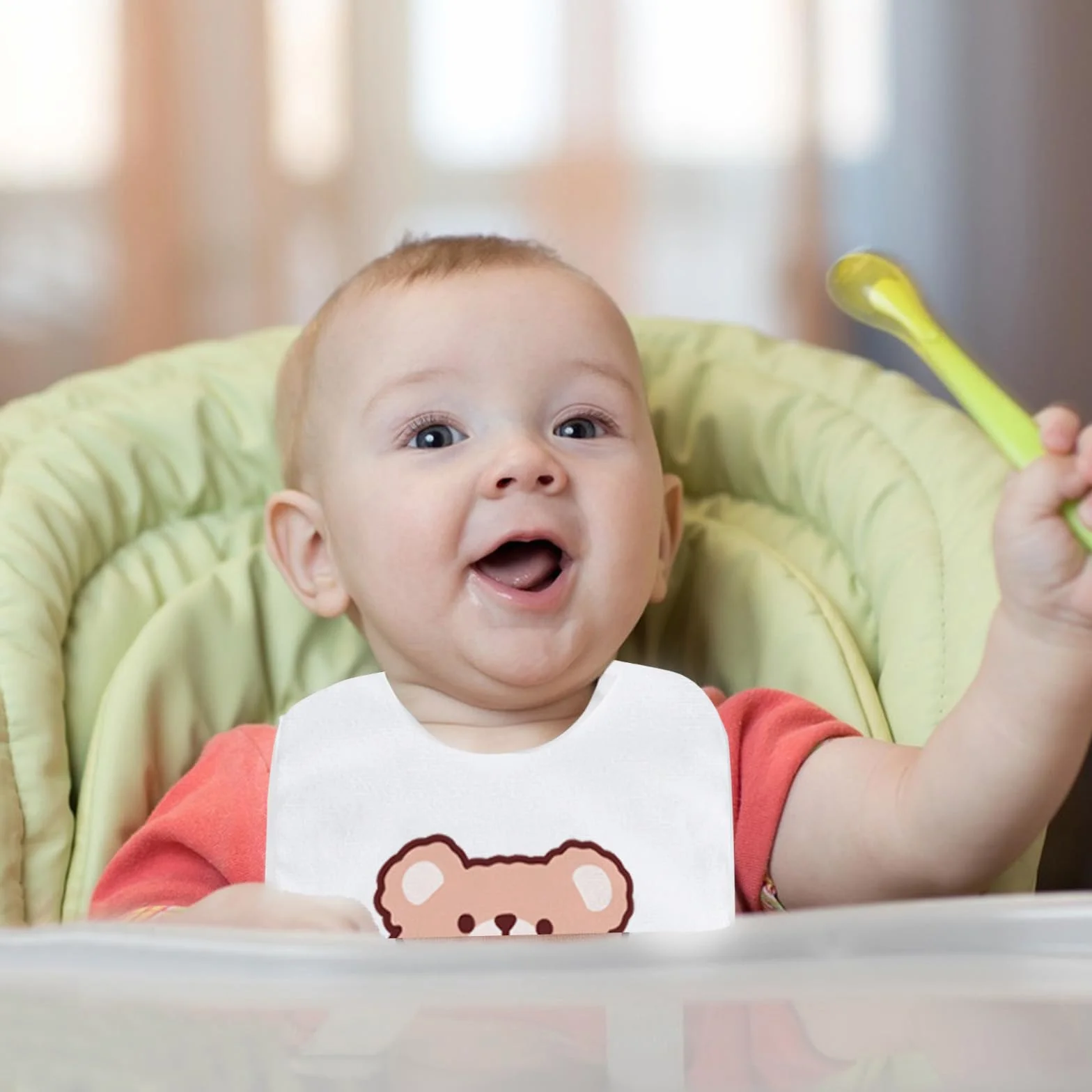Bavaglini Bianchi per Pittura Set di 12 Impermeabili Cotone Neonati Maschi Femmine Sgocciolamento Alimentazione Dentizione Regali Baby Shower