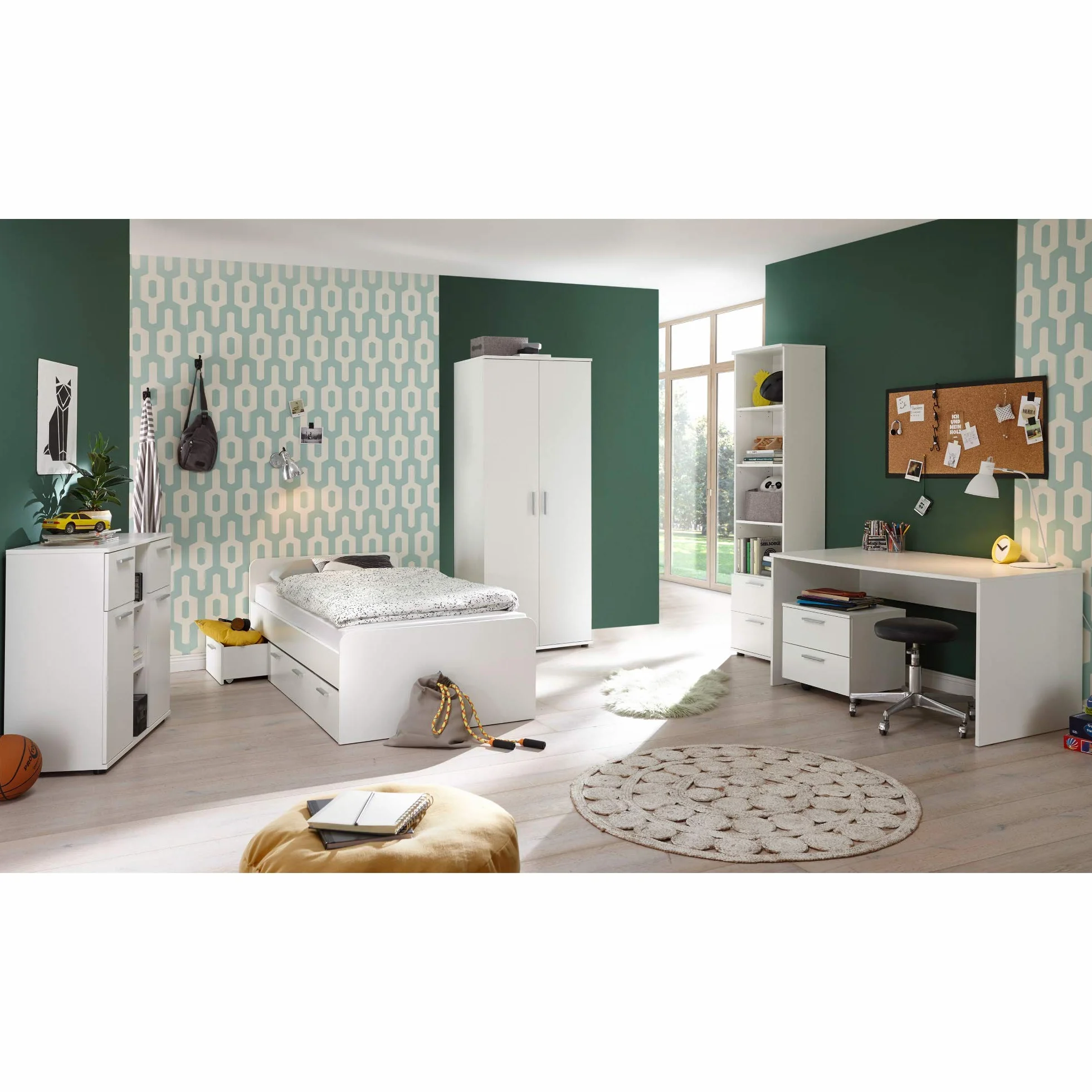 Stella Trading Bibo Armadio bianco 90x191x55 cm