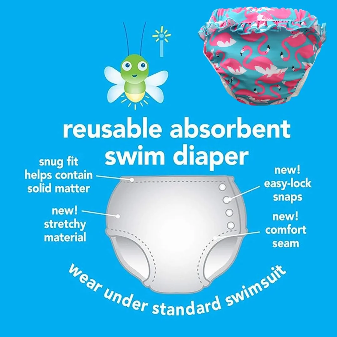 Pannolini da nuoto Flamingos per bambini 1-2 anni (26-32 lb)