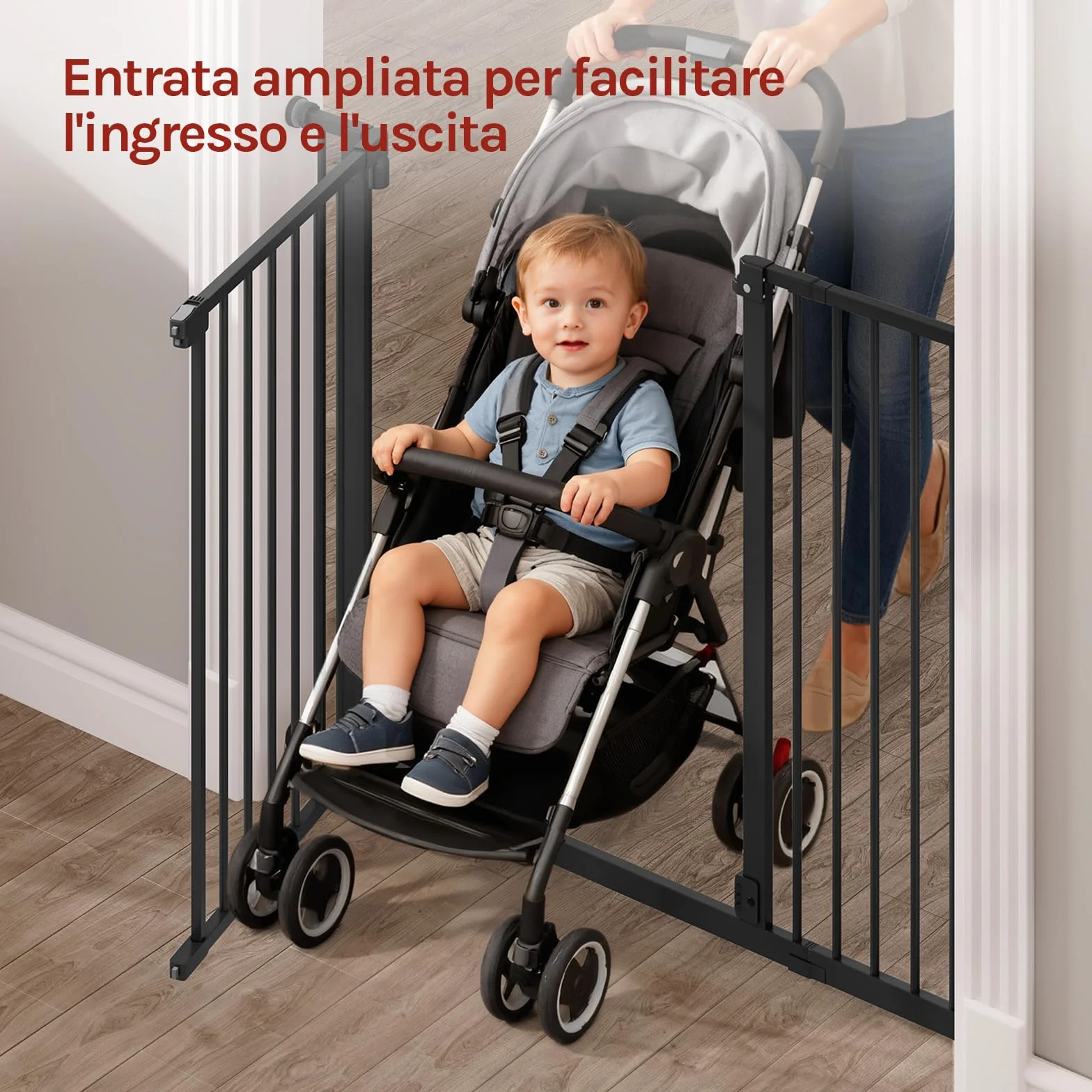 WOLTU Estensione metallica per cancelletto di sicurezza per bambini 13 cm nero