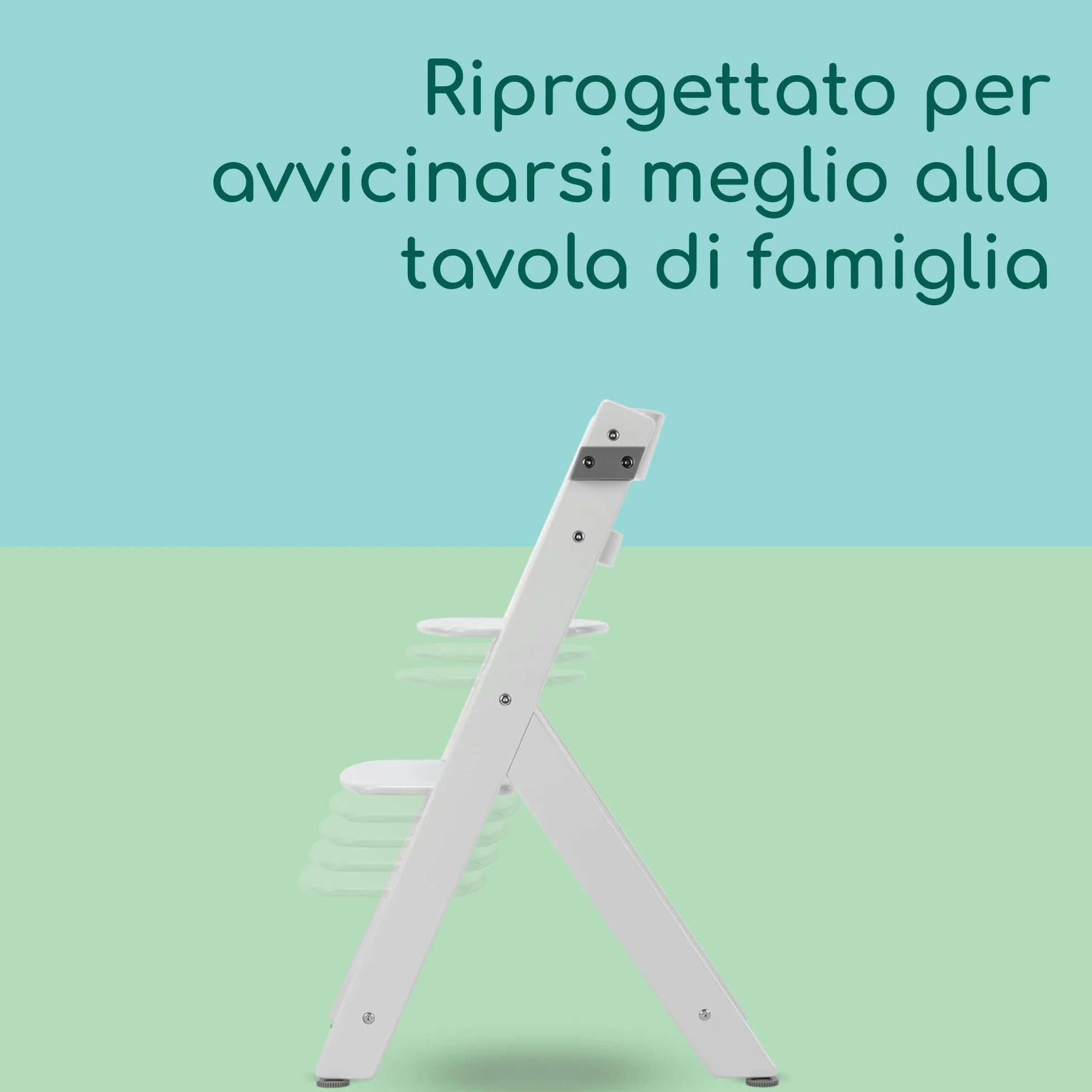 Bebeconfort Timba 2 Seggiolone Pappa Evolutivo in Legno, 6+ Mesi, 110 kg, Bianco