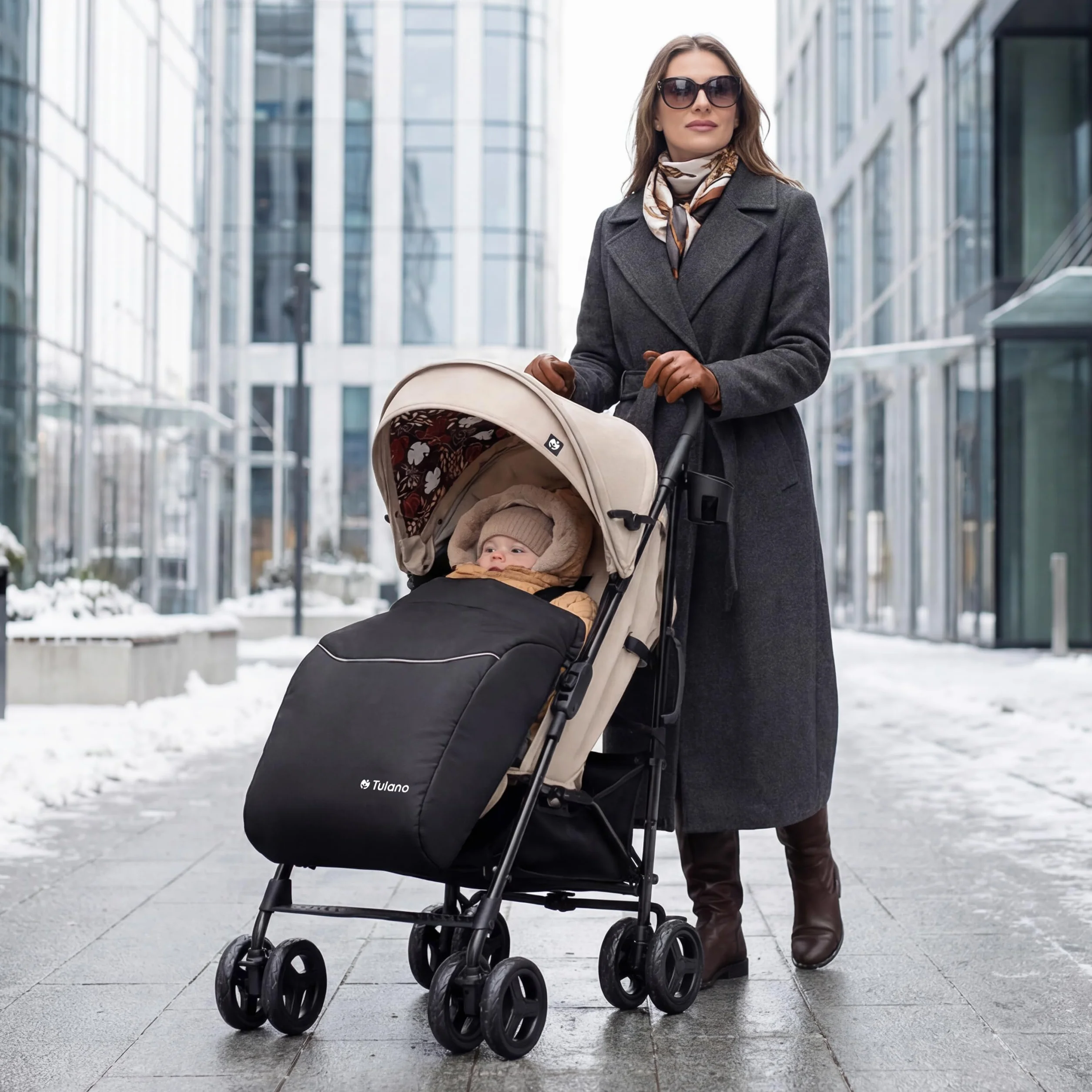 Tulano Davos 35 Passeggino Leggero da Viaggio Ultraleggero Compatto Aereo Chiusura Rapida Cappottina XXL Ruote Ammortizzate 22 kg