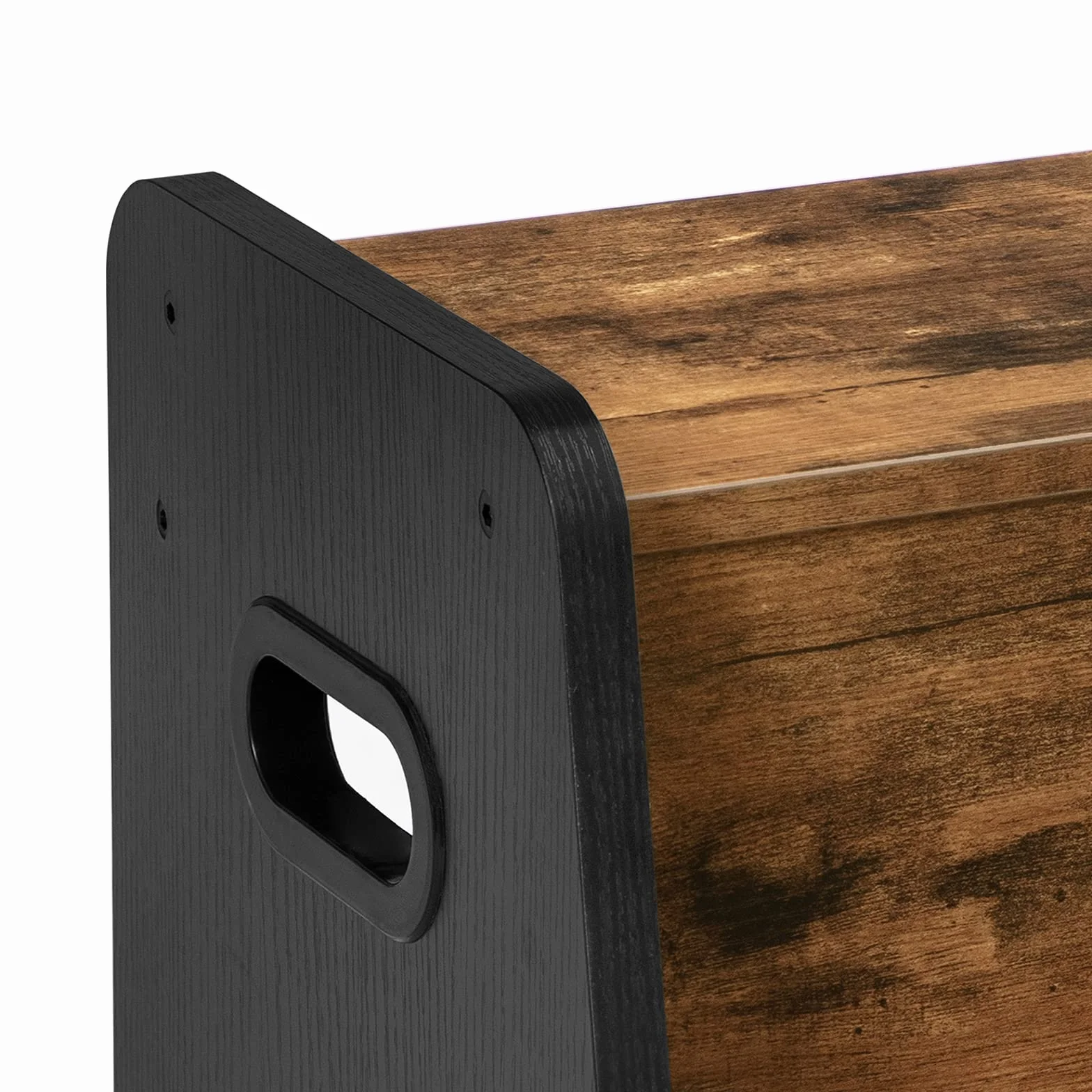 HOOBRO Poggiapiedi per Bambini, Sgabello Scaletta a 2 Gradini, Antiscivolo, Marrone Vintage e Nero