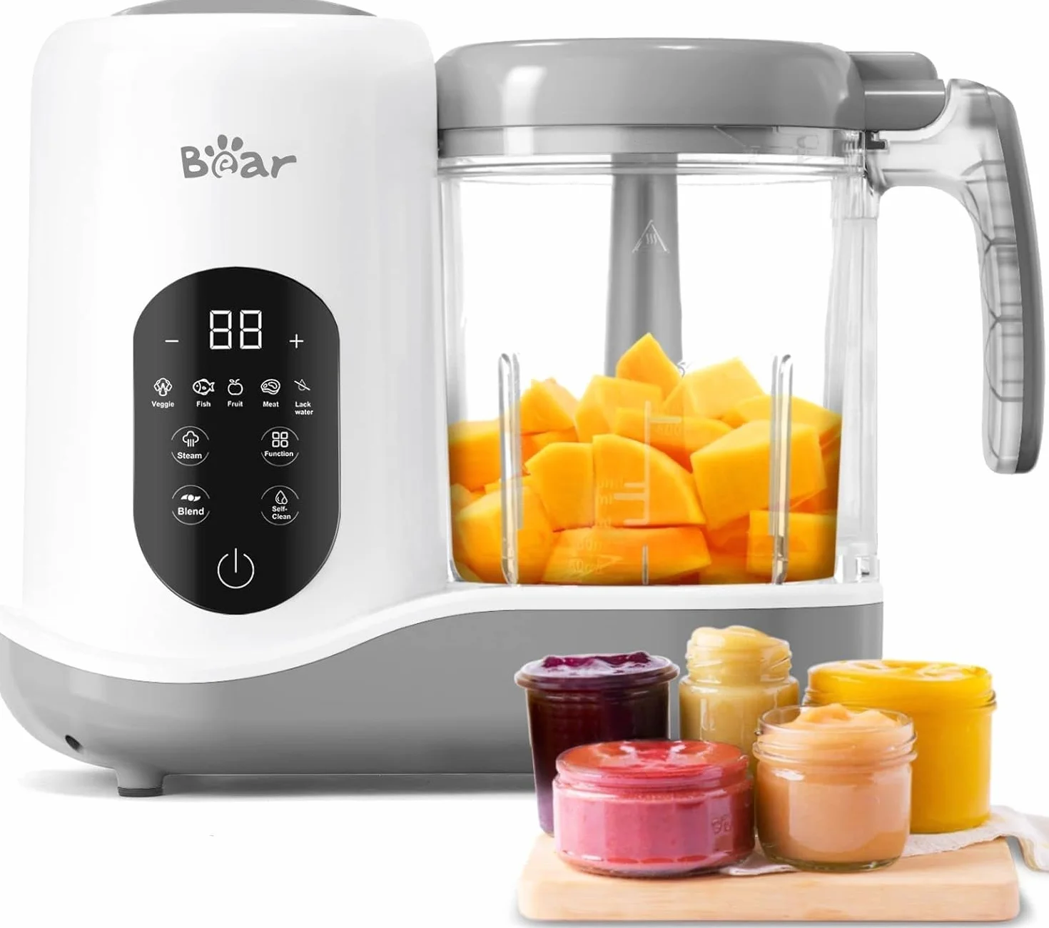 Cuocipappa Multifunzione 7 in 1 per Bebè, Mixer Automatico con Autopulente e Touchscreen