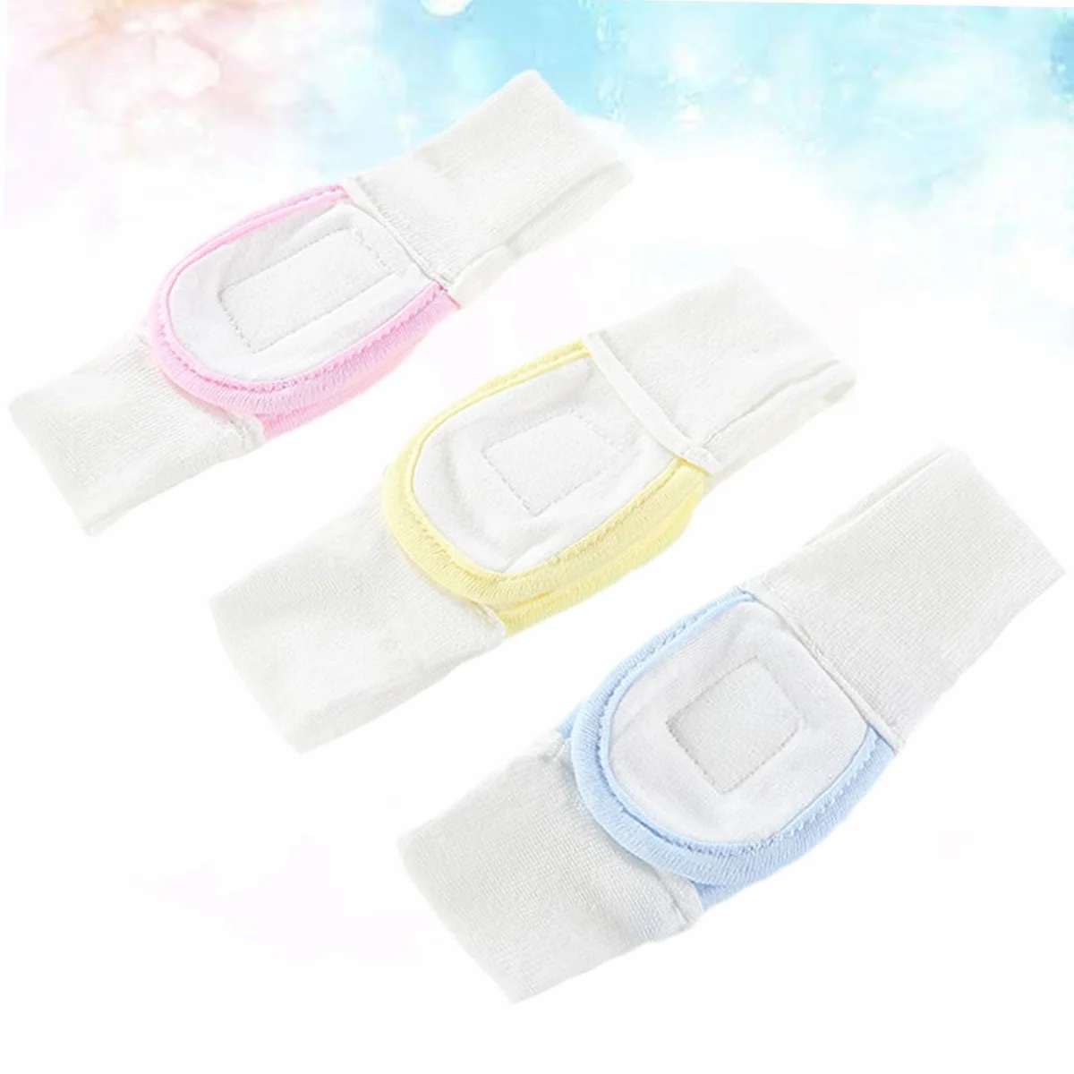 Cinghie Regolabili Per Pannolini Cotone Fissaggio Sicuro Riutilizzabile 3 Pezzi Blu Giallo Rosa