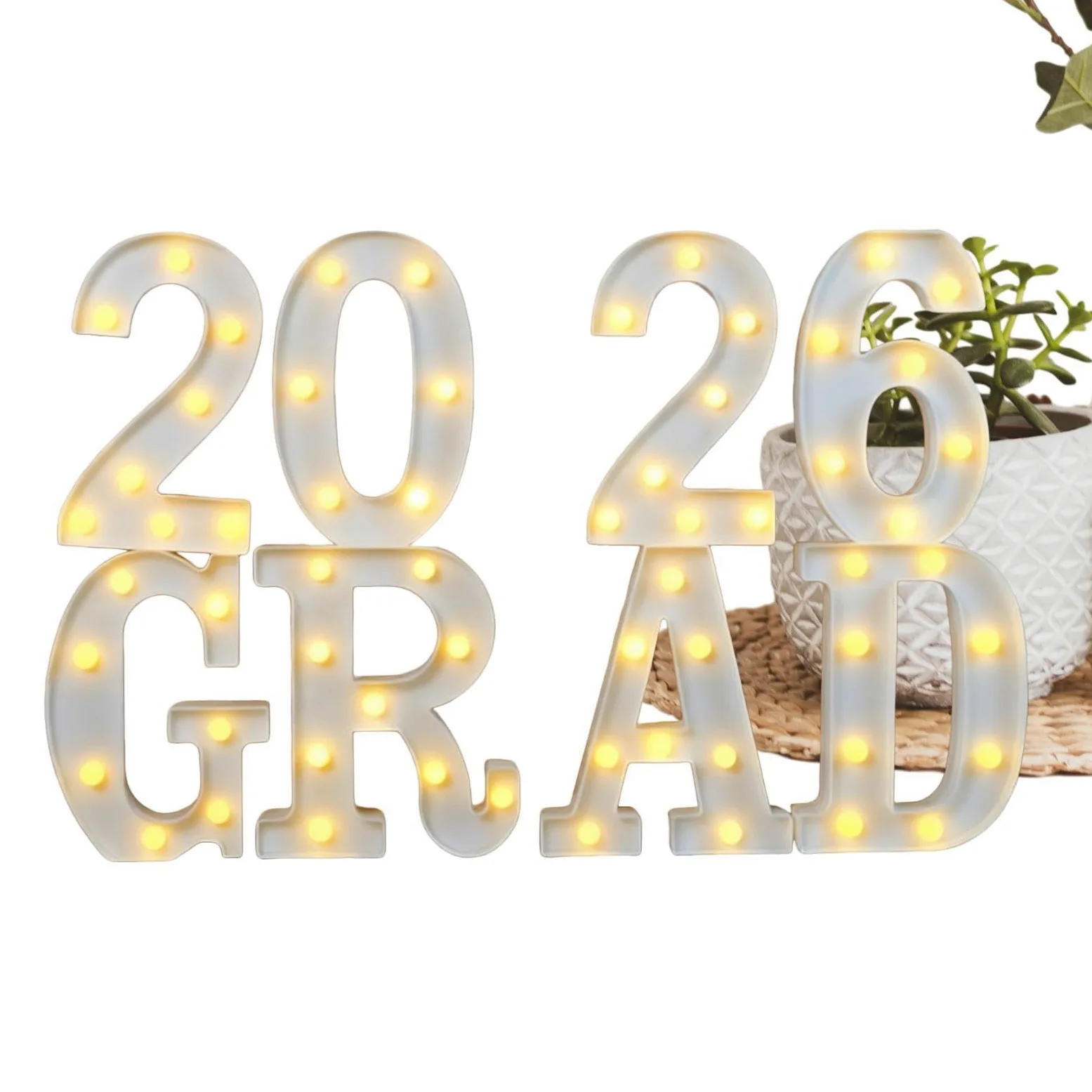 Decorazioni per Laurea 2026 Insegna luminosa a batteria | fotografici LED per festa di laurea per asilo, università, interni, esterni, cortile, giardino, camera da , stanza, tavolo