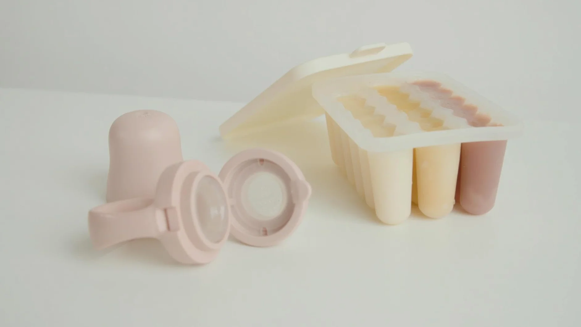 BIBS Vassoio per congelatore alimenti bambini, compatibile con distributore BIBS, anti-rovesciamento, senza BPA - Ivory