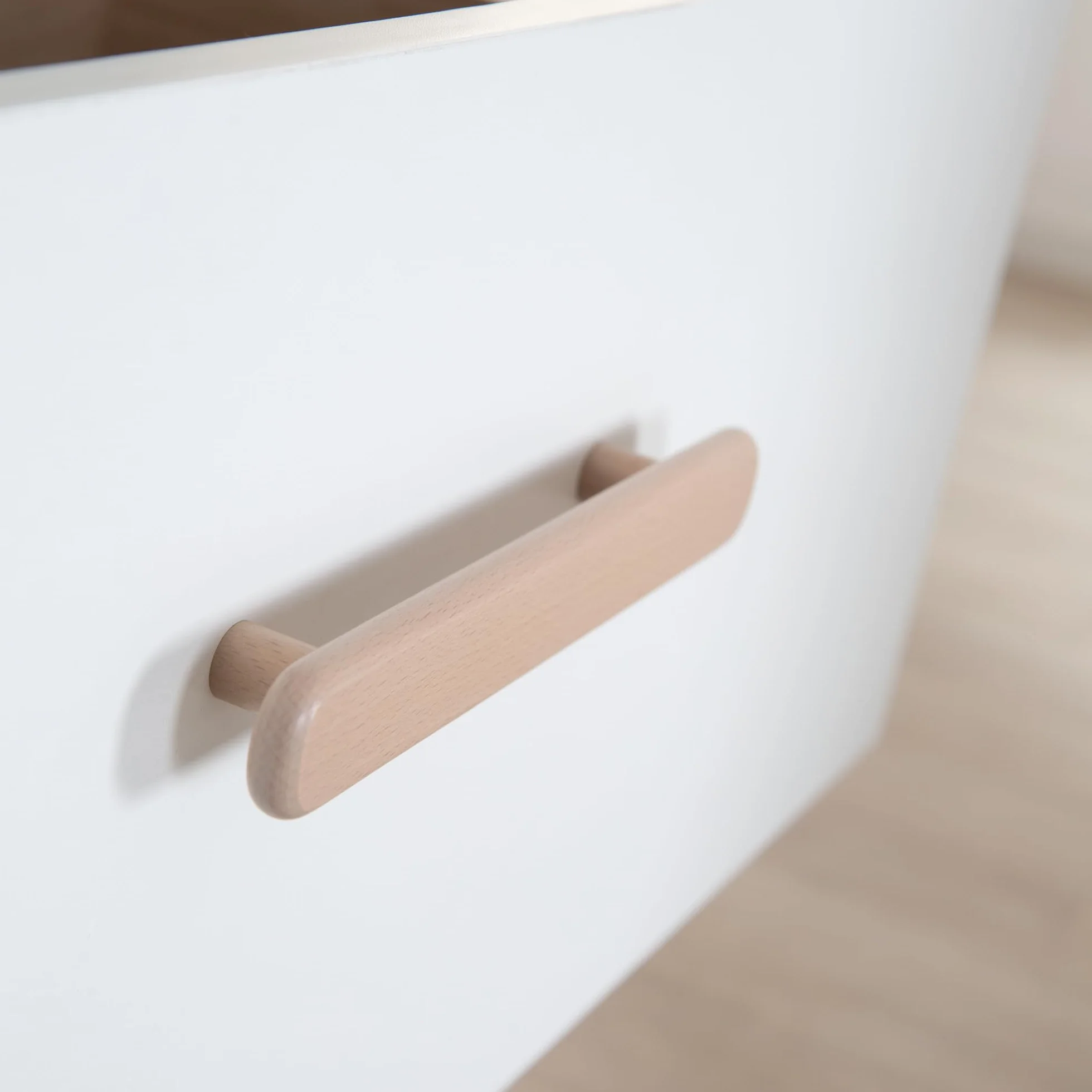 Roba Fasciatoio Cabane Comò per Bambini con Cassetti Estraibili Bianco/Rovere