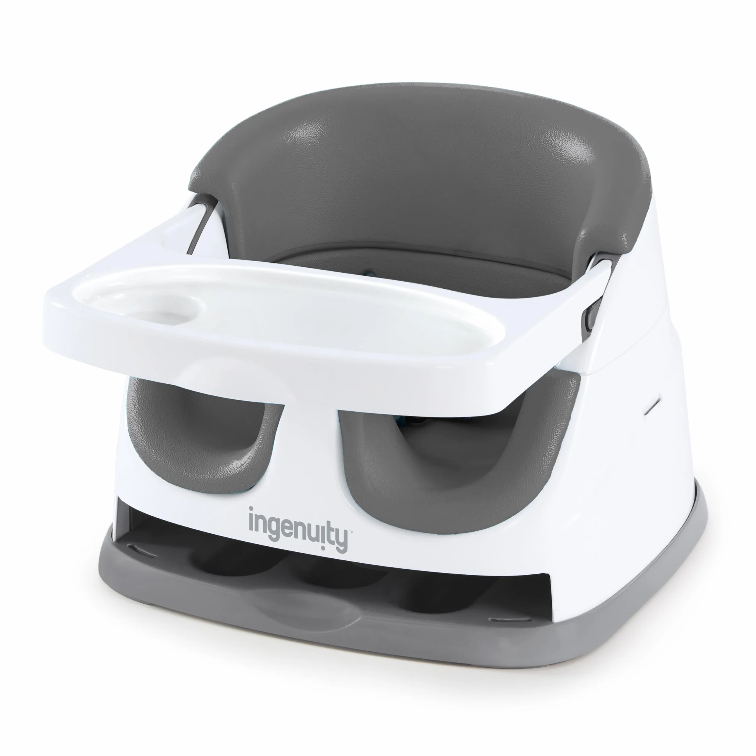 Ingenuity Baby Base 2-in-1 Rialzo da Sedia e Seggiolino per alimentazione con vassoio autoportante - Ardesia