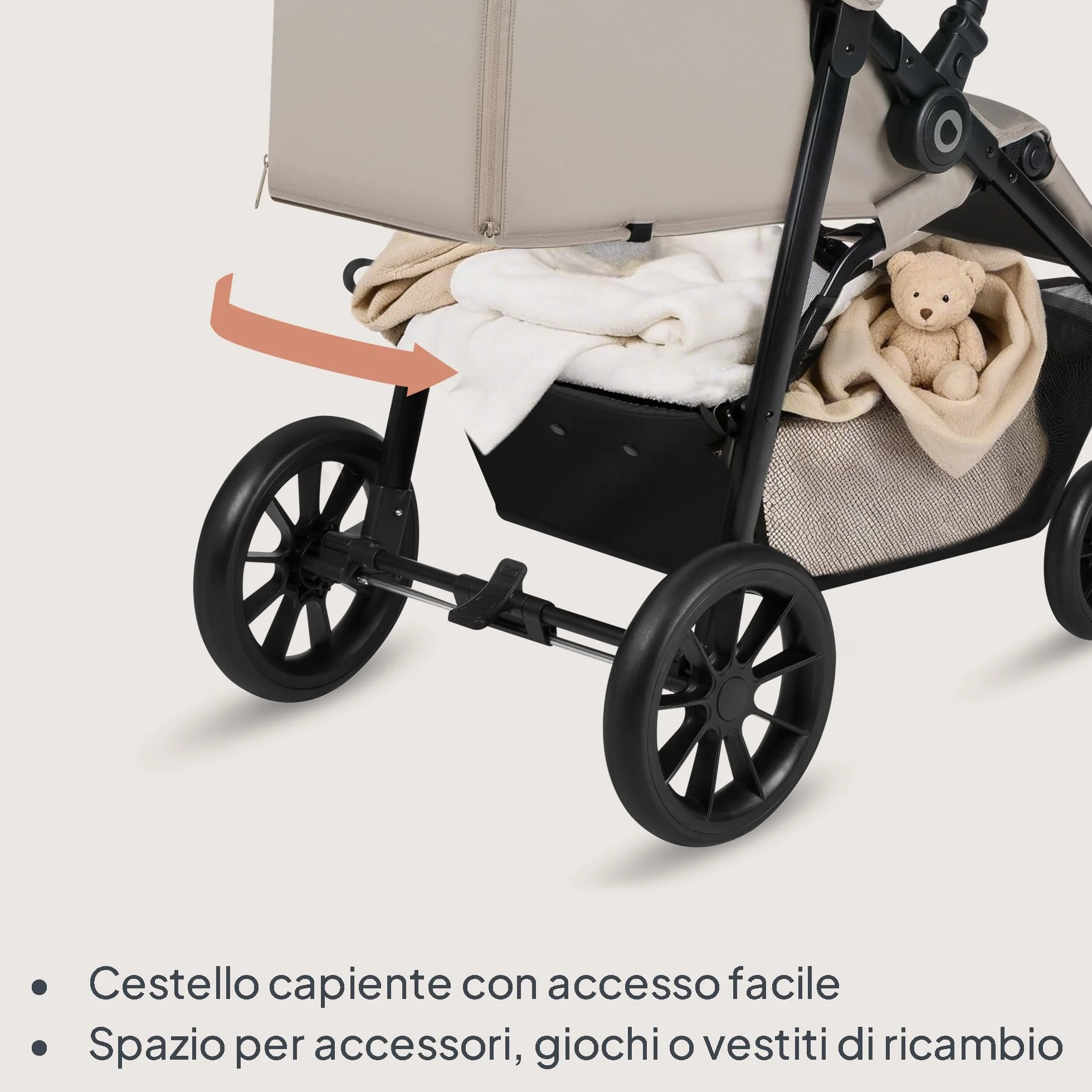 LIONELO EMERALD Passeggino Leggero Compatto Pieghevole Bambini 22 kg 4 anni Chiusura una Mano Ruote EVA Schienale Reclinabile Cappottina Impermeabile XXL UPF50+