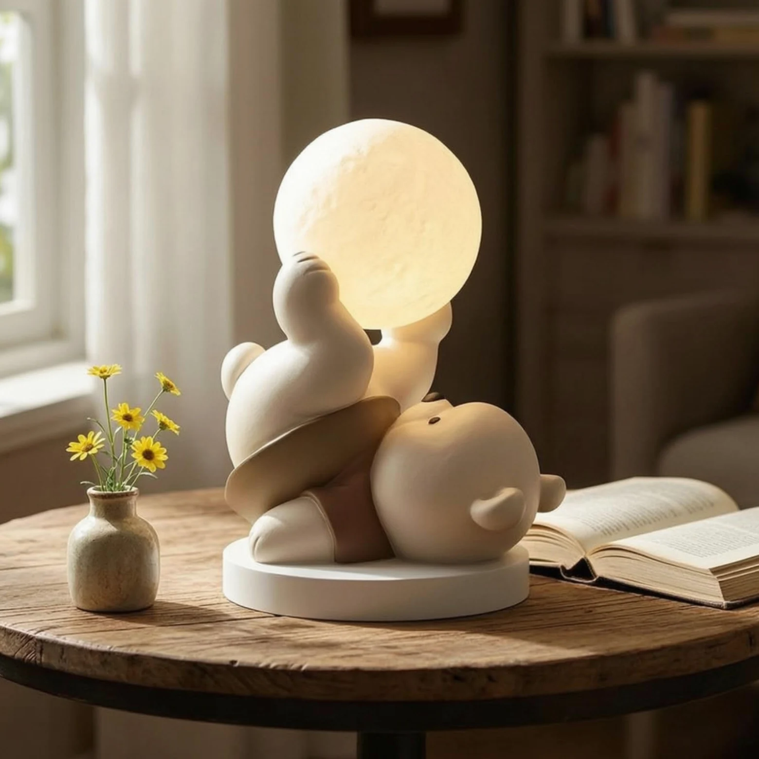 predolo Luce Notturna a Forma di Orso Decorativa Decorazione Calda Soprammobile per Bambini, Cameretta, Oro