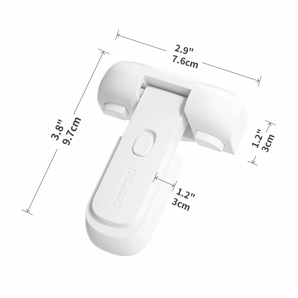 EUDEMON Bambino Proof Serratura Frigo Congelatore 1 Pack 25mm Striscia di tenuta Bianca