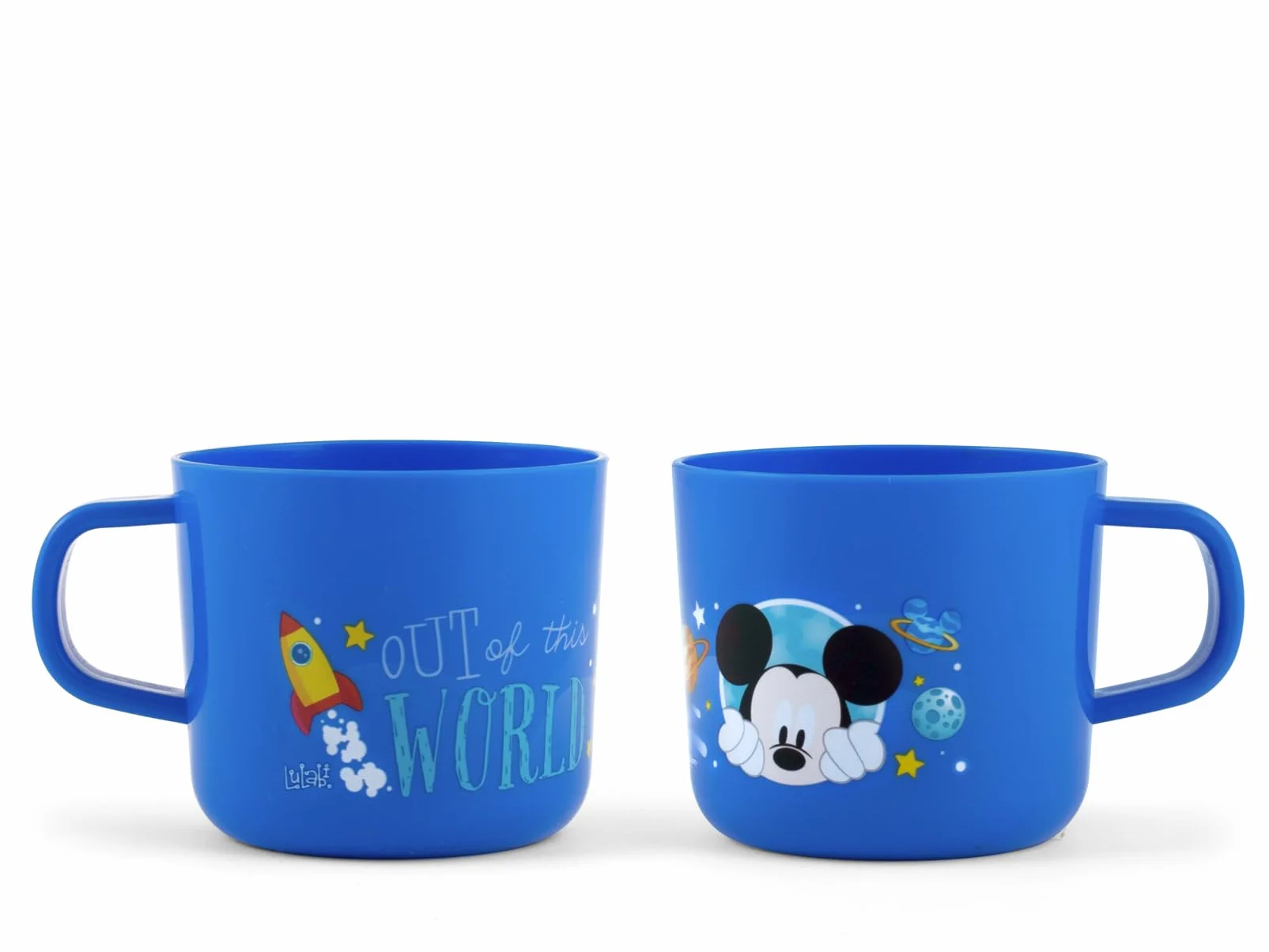 Lulabi Mickey Cosmo Mug Polipropilene Blu 24cl Tazza Divertente Design Mickey Mouse Resistente Bambini