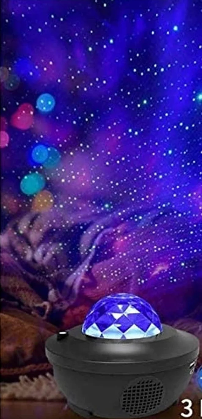 GeRRiT Proiettore di luce notturna con luminosità regolabile Telecomando Timer Altoparlante musicale Spettacolo di luci Lampada for proiettore di luci a LED for soggiorno camera da letto for adulti