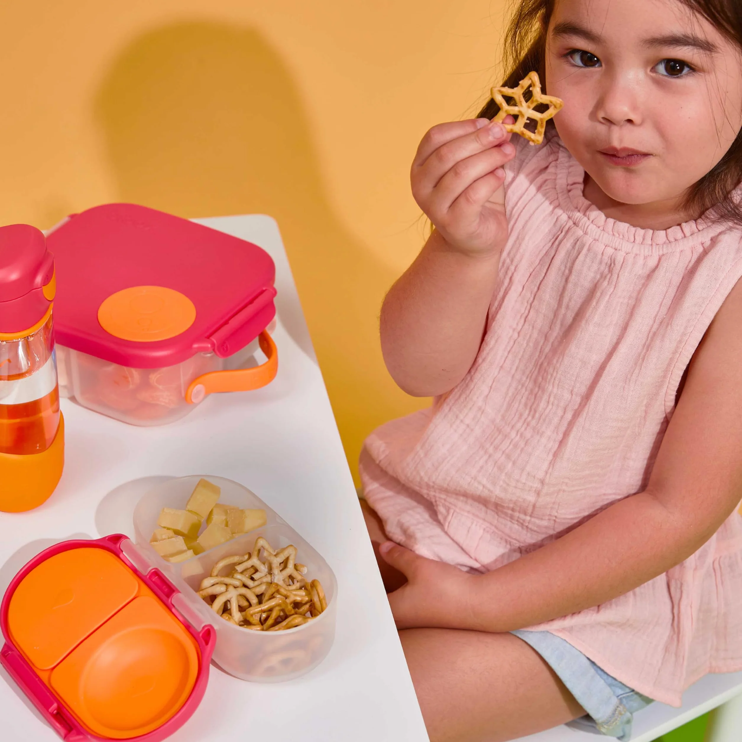 b.box Porta Merenda Mini Bento Box 2 Scomparti a Prova di Perdite Lunch Box Bambini Senza BPA