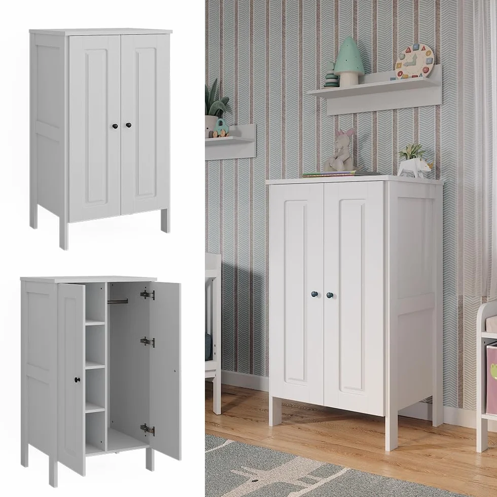 VitaliSpa Guardaroba bambini Ajaton 70 x 120.6 cm Bianco
