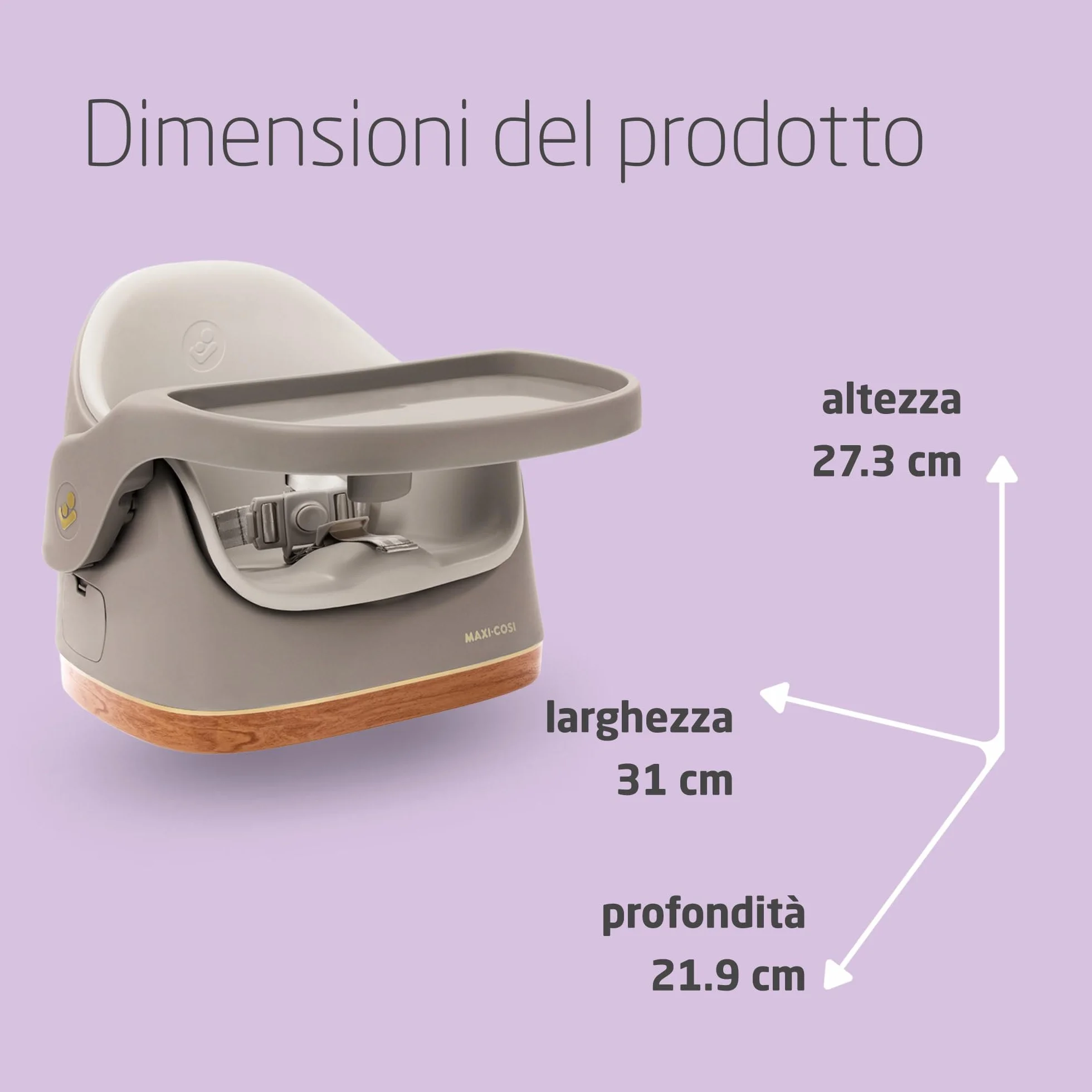 Maxi-Cosi Jay Rialzo Sedia Bambini da Tavolo 2 in 1, 6 Mesi - 3 Anni, 9-15 kg, Elegance Beige