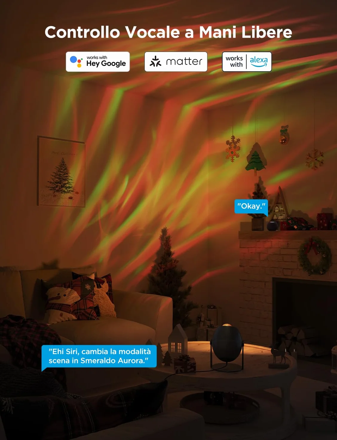 Govee Proiettore Stelle Soffitto LED, RGBW Proiettore Cielo Stellato con 52+ Scene, 18 Rumori Bianchi, Luce Galassia Soffitto Alexa Matter Compatibile, Timer Luce Notturna Bambini per Camera da Letto
