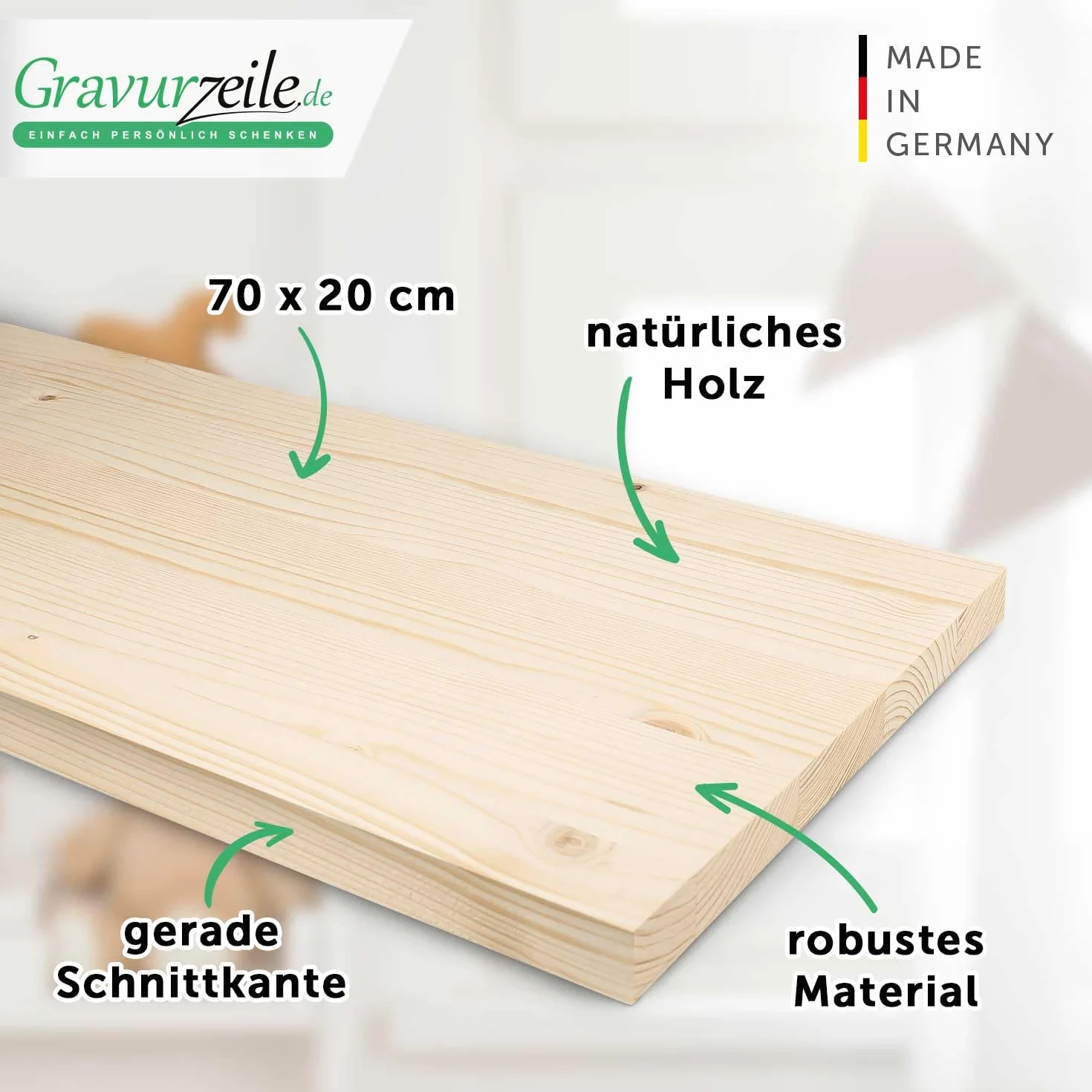 Metro per bambini in legno Palloncino Personalizzato 80-140 cm 20x70x2 cm Regalo nascita ragazze