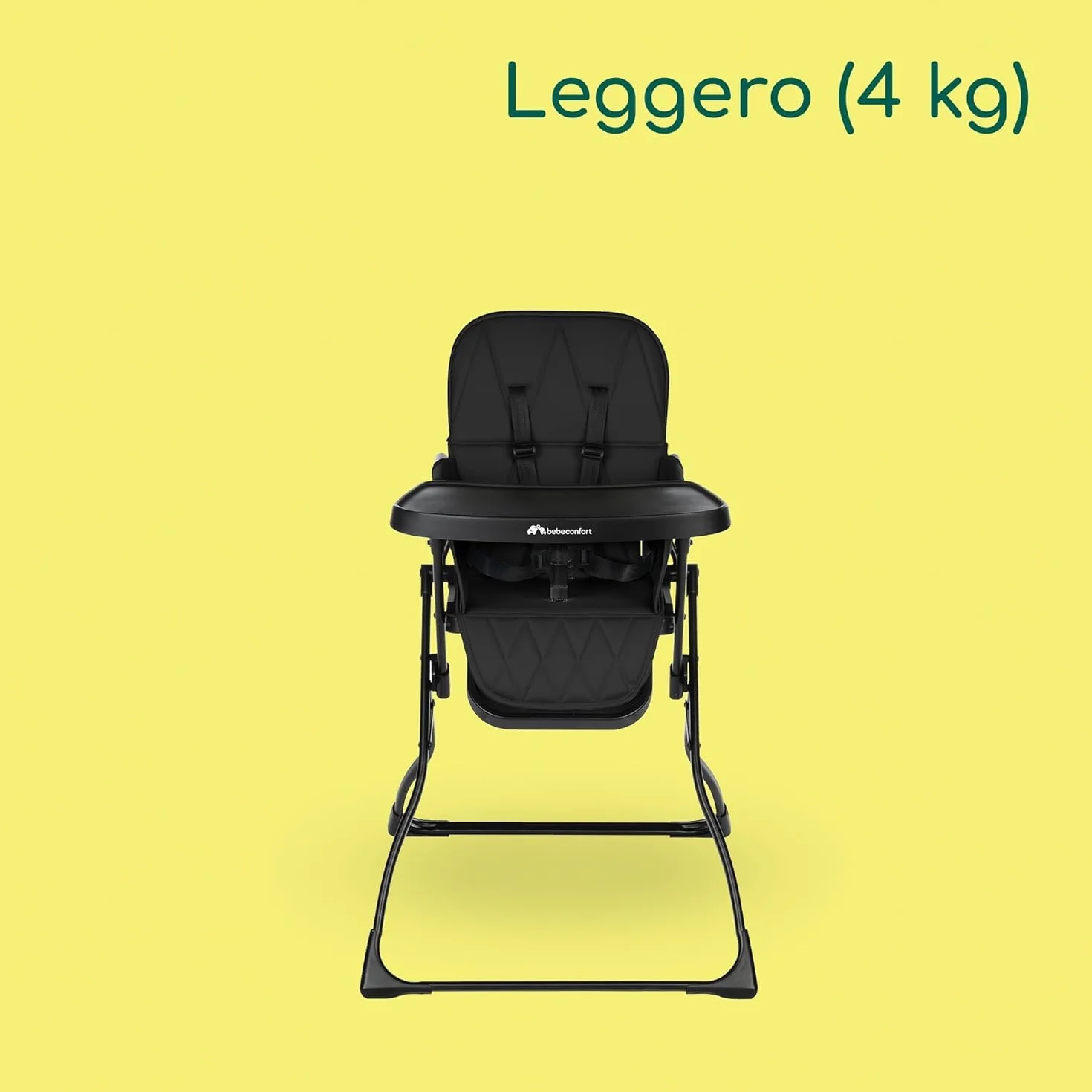 Bebeconfort Lily Seggiolone Pappa Pieghevole Viaggio, 6 mesi-3 anni, 9-15 kg, 4 kg, Tinted Graphite