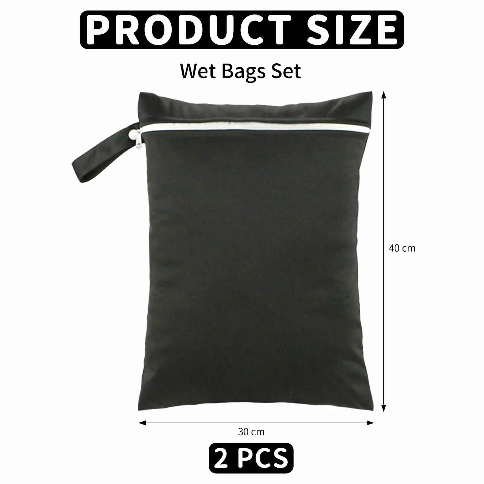 MOLIMOLI 2 pezzi borsa bagnata impermeabile 40x30 cm per costumi da bagno con cerniera spiaggia