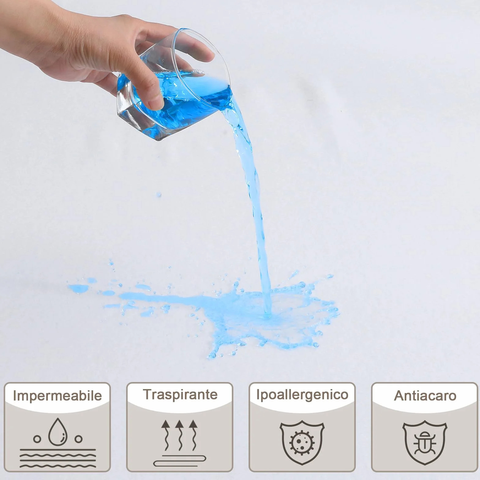 Coprimaterasso Impermeabile Culla 70x140 cm Flanella Top, Lenzuola Lettino Neonato Lavabile Traspirabilità 4 Angoli Elastici